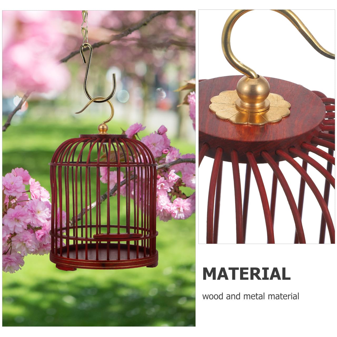 Amazon.com : OFFSCH Wooden Bird Cage with Multi-Functional