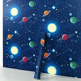 MyFun 11 Yards Solar Planets Wallpaper Peel and Stick, Fantasy Universe ...