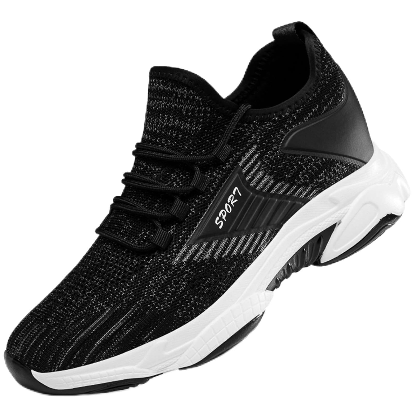 Elevate Shoes - Scarpe da ginnastica da uomo, in rete, per fitness, corsa, estive, traspiranti, leggere, per attività all'aperto, jogging, altezza 10 cm