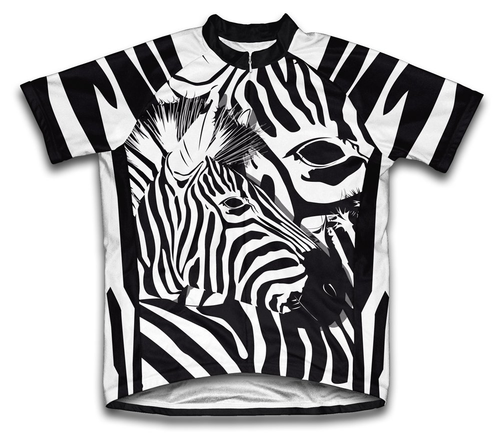 ScudoPro Camo Zebra Short Sleeve Cycling Jersey for Youth - Size S