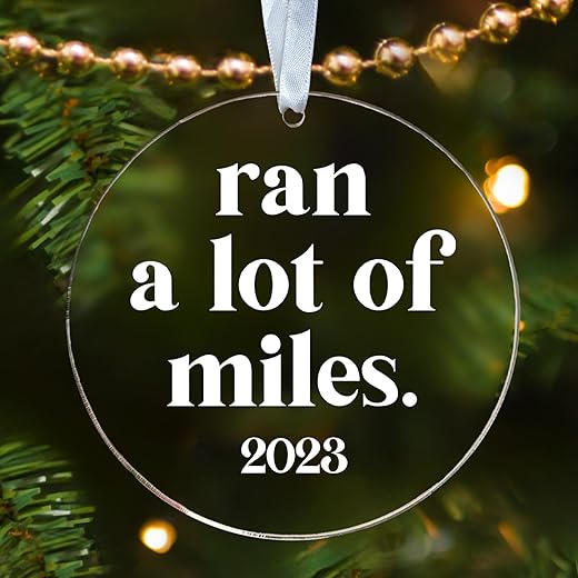 Running Ornament - Running Ornaments for Christmas Tree - Running Christmas Ornament, Cross Country Ornament, Cross Country Runner Ornament - Cross Country Running Gifts - Acrylic Run Ornament 2023