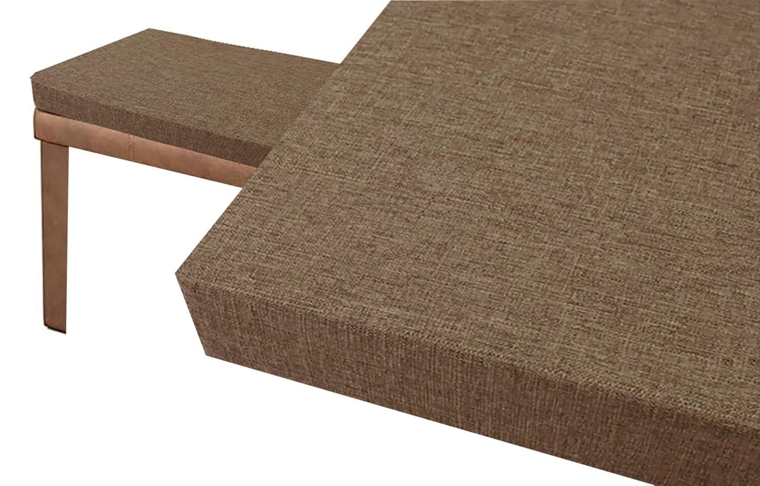 Coussin de banc antidérapant marron clair 28x90 pour éliminer la dureté du bois