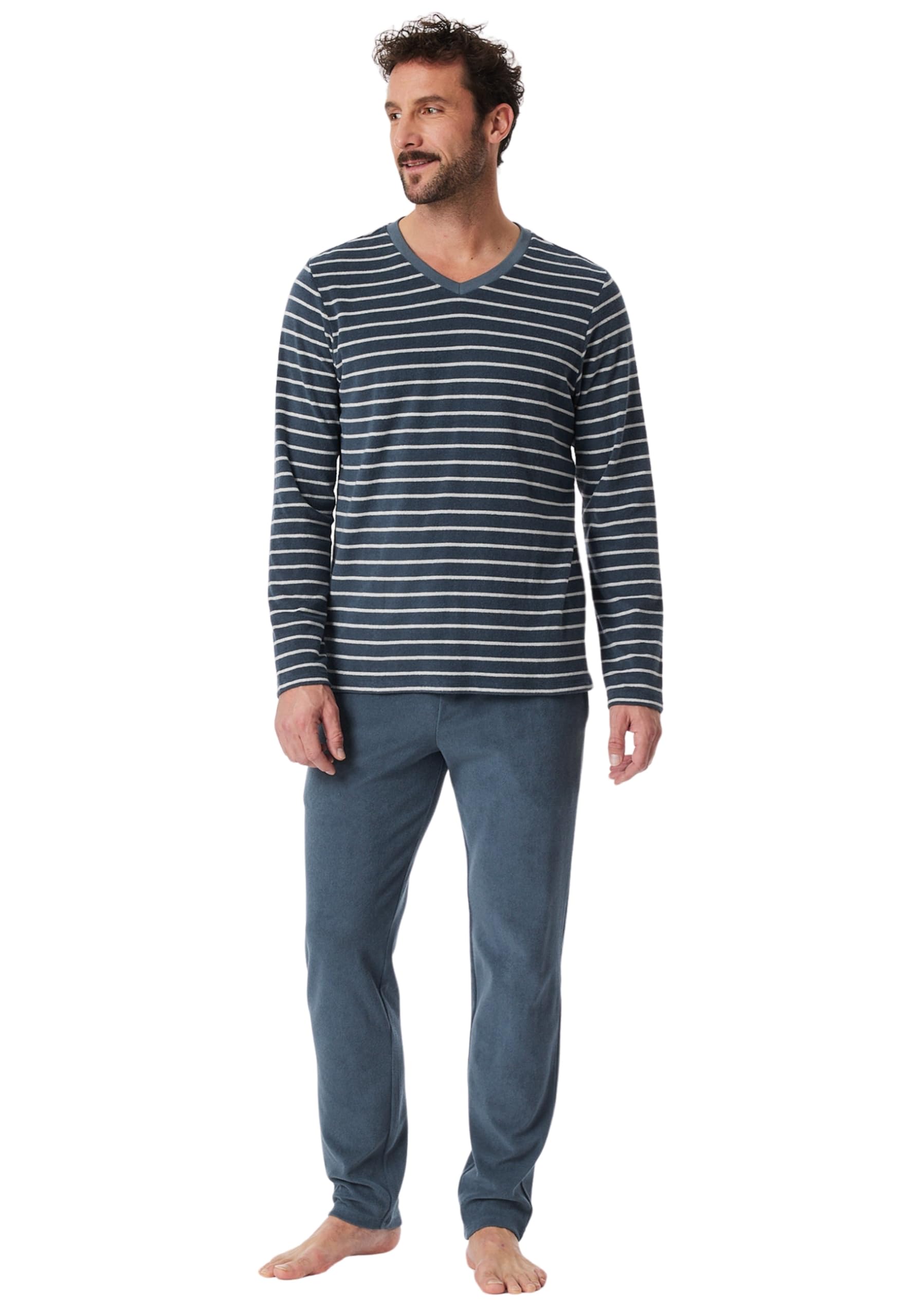 Schiesser Pigiama Uomo Cotone Felpato 181926