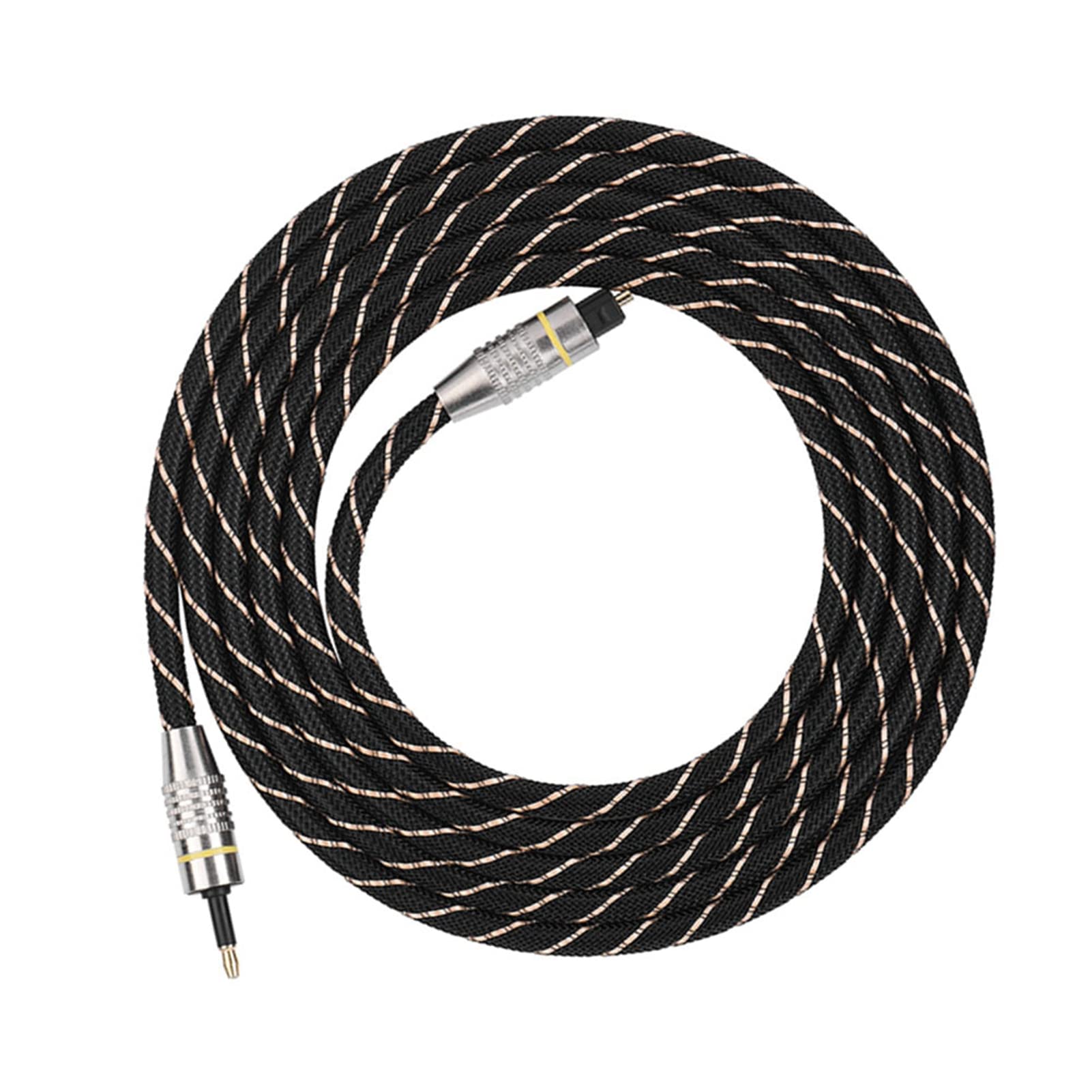 Ejoyous Cable Toslink de 3,5mm, Digital Mini Toslink a Cable 250M Bit/s Ancho de Banda SPDIF Chapado en Oro para DVD/CD (2 m/6,56 pies)