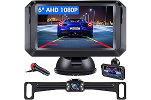 1080P Backup Camera with 5" Monitor for Cars and Trucks