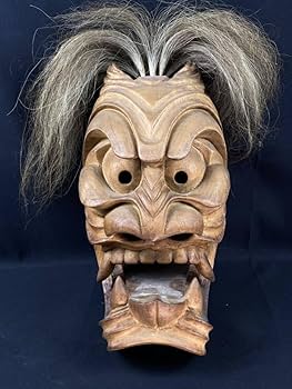 E465 般若お面　お面　能面　狂言面　神楽面　工芸品　壁掛け E465 般若お面 お面 能面 狂言面 神楽面 工芸品 壁掛け Amazon