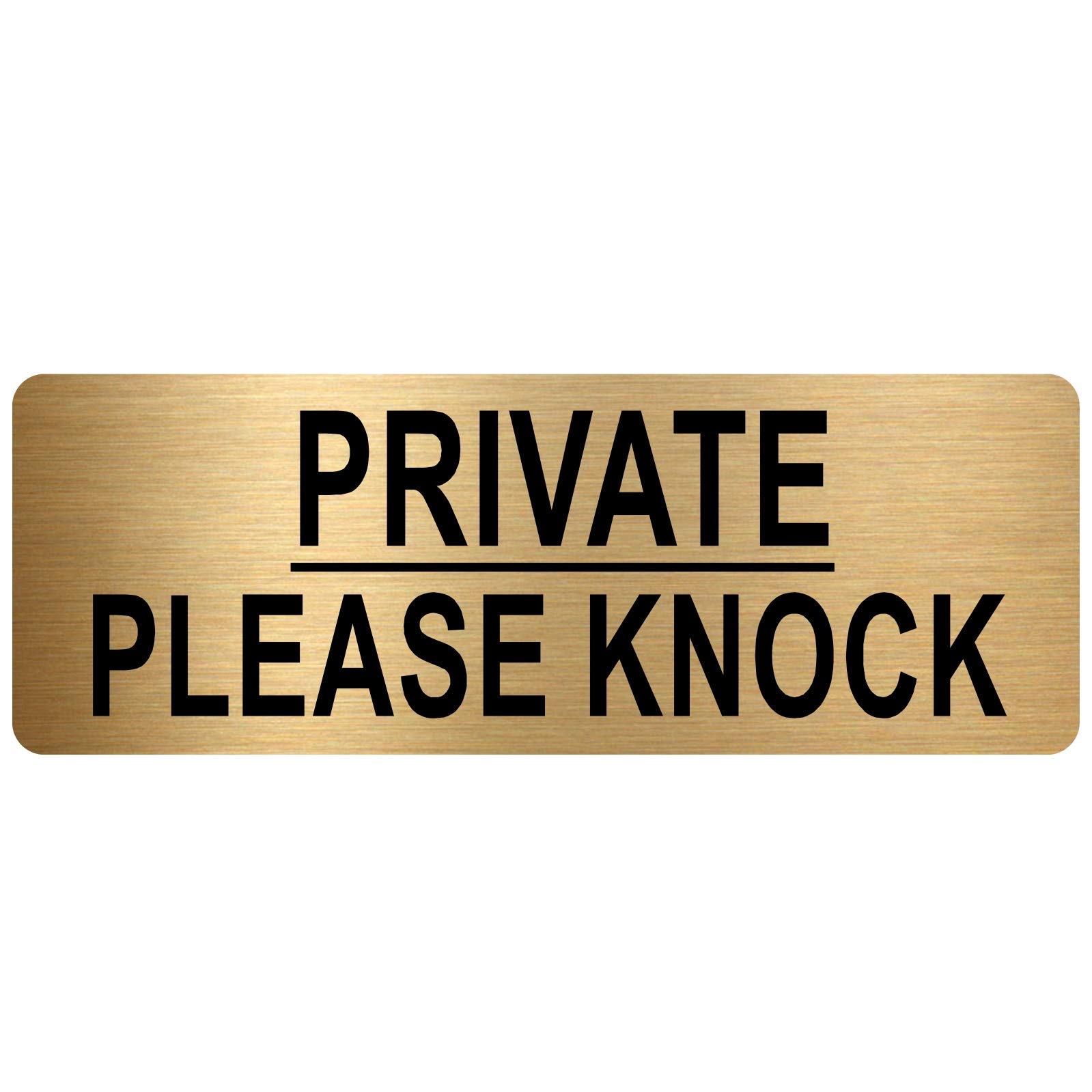 "Please Knock" Schild Aus Aluminium, 90 X 140 Mm, Selbstklebend – Für Mehr Privatsphäre In Büro & Zuhause