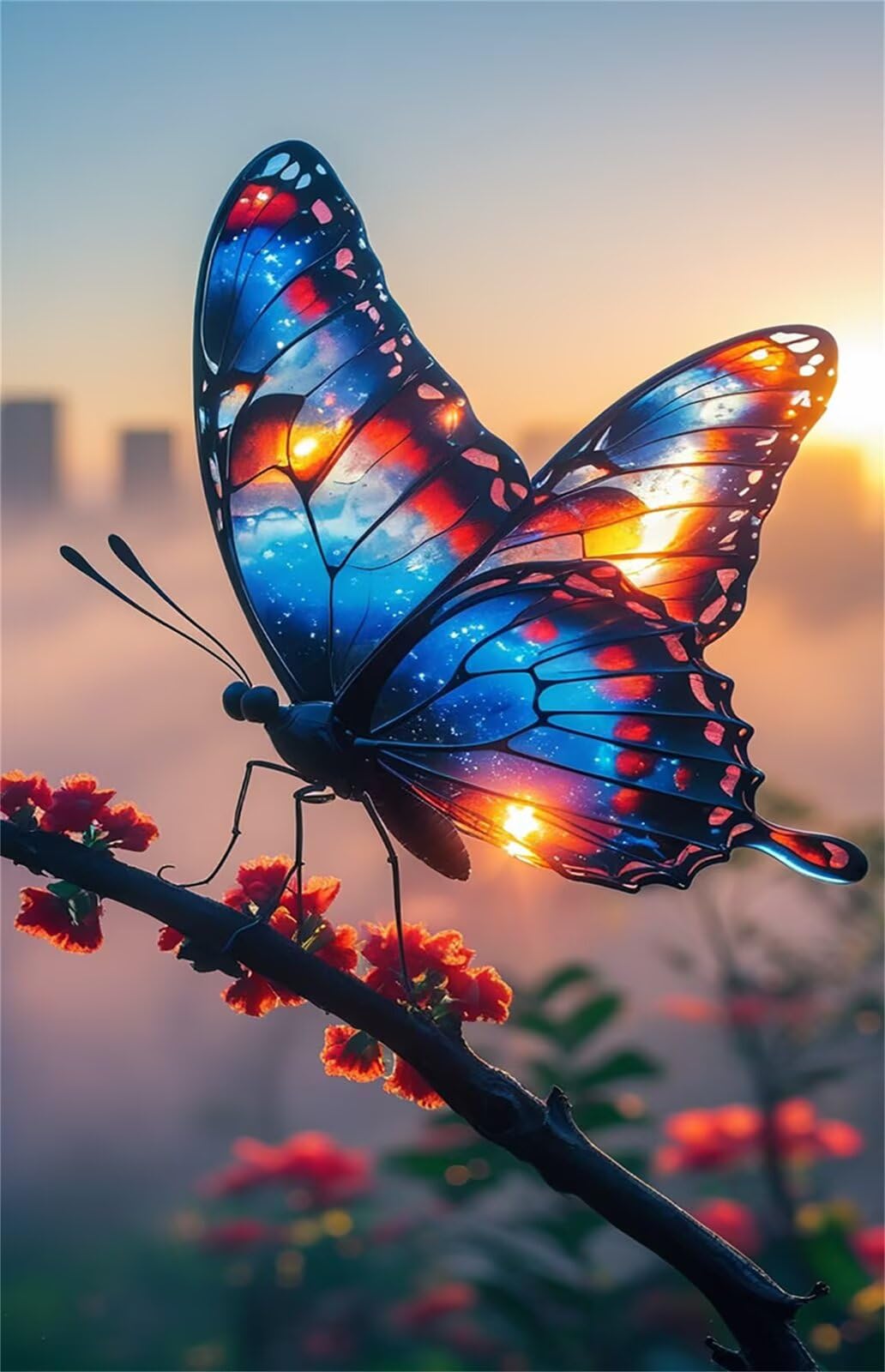 Puzzle 1500 sztuk, Puzzle dla dorosłych Gałęzie Motyl 87 x 57 cm, trudne do trudnych puzzli wymagające jako prezent i dekoracja ścienna