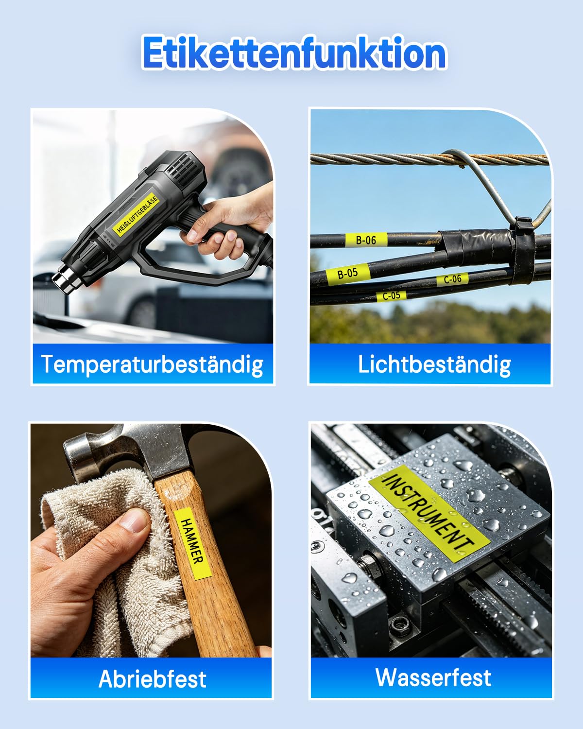 Cruxer 200er-Pack Kompatibel mit Ptouch TZeFX631 12 mm Schwarz auf Gelb | TZeFX631 Flexible ID laminiertes Etikettenband Ersatz für Ptouch PT-H110 H100 H105 P300BT E110 D200 Etikettendrucker