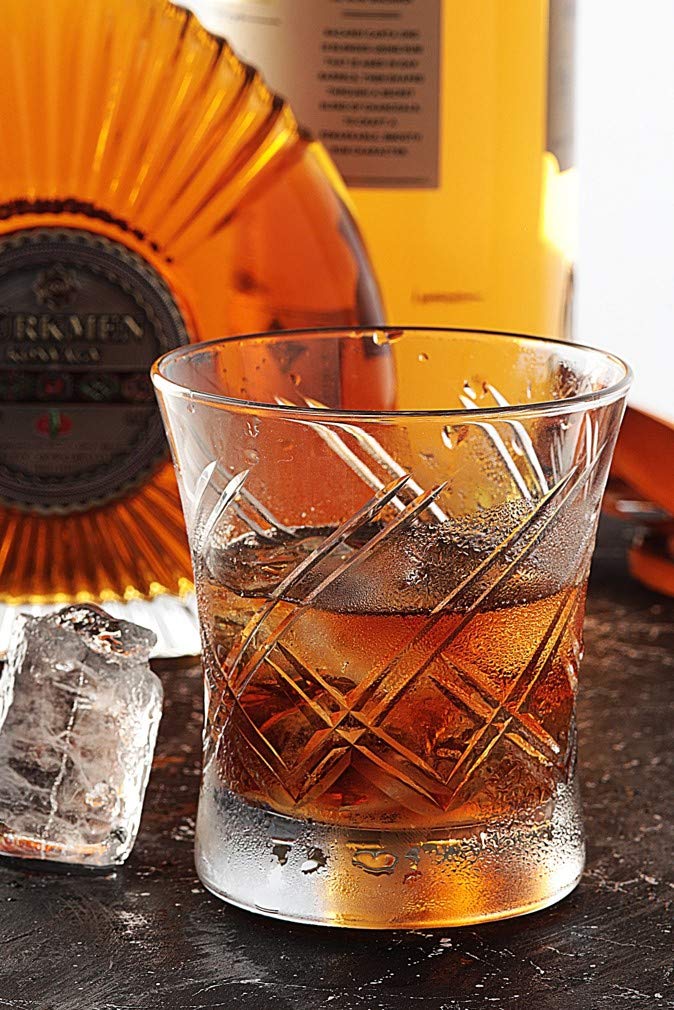 Set di 6 bicchieri per acqua, succo di frutta, birra, vino e cocktail, in vetro temperato trasparente tagliato a mano, set di bicchieri per tutte le occasioni (226,8 g)