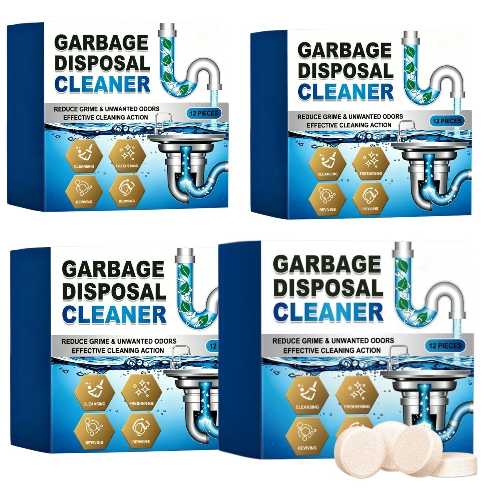DeboueurevierettoyantcanalizationTool DeCleanagePastillasambientadoresparaCanalizaciones, Debouche ur Evier, elimina eficazmente los residuos y el olor canalización, para cocina, cuarto de baño y WC