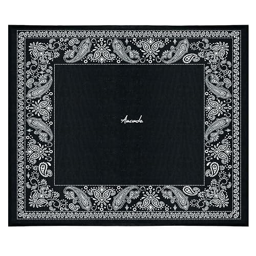 Aucuda Drum Rug Mat Non Slip 6x6.6ft Paisley