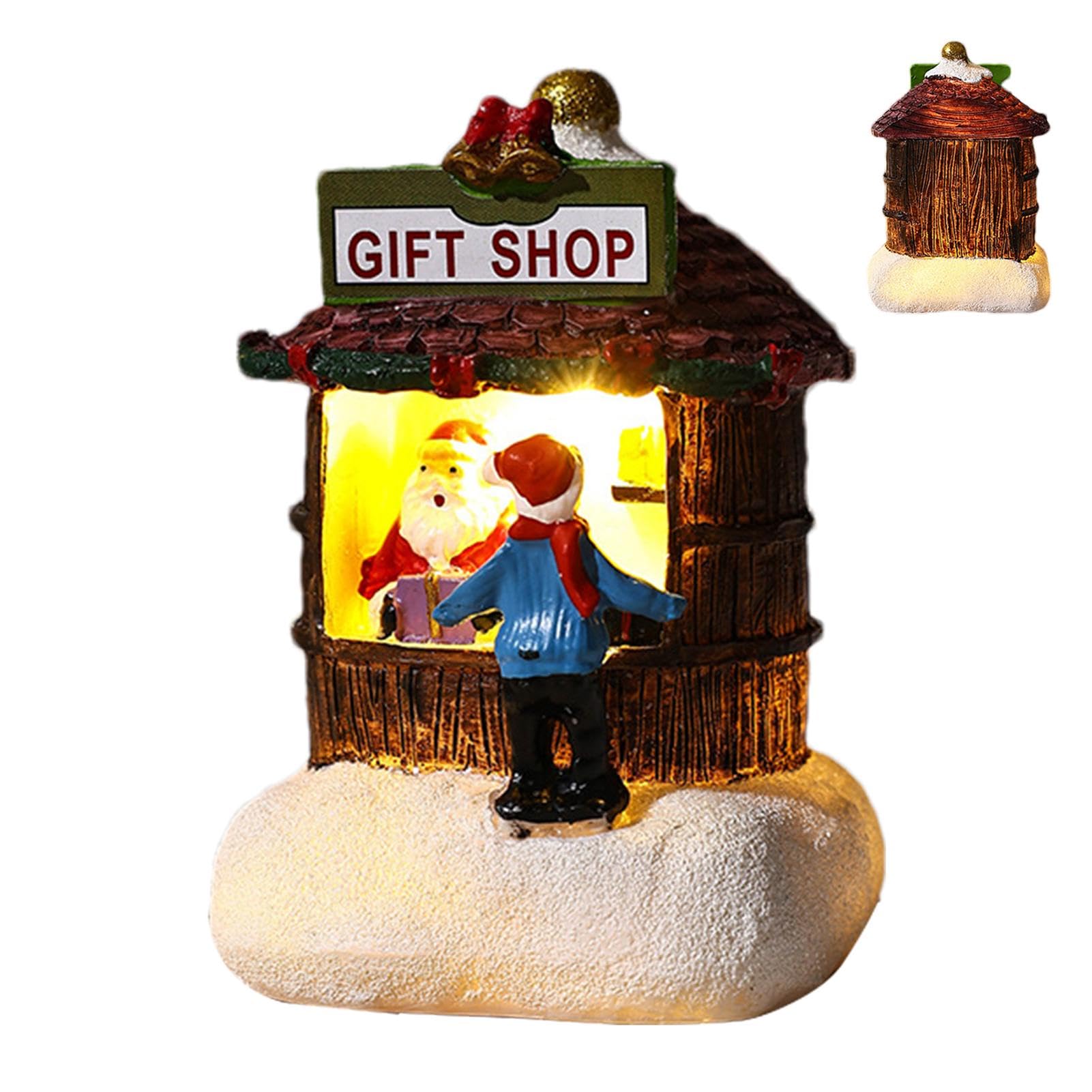 Amazon.co.jp: クリスマスハウス、ライト付きクリスマスハウス