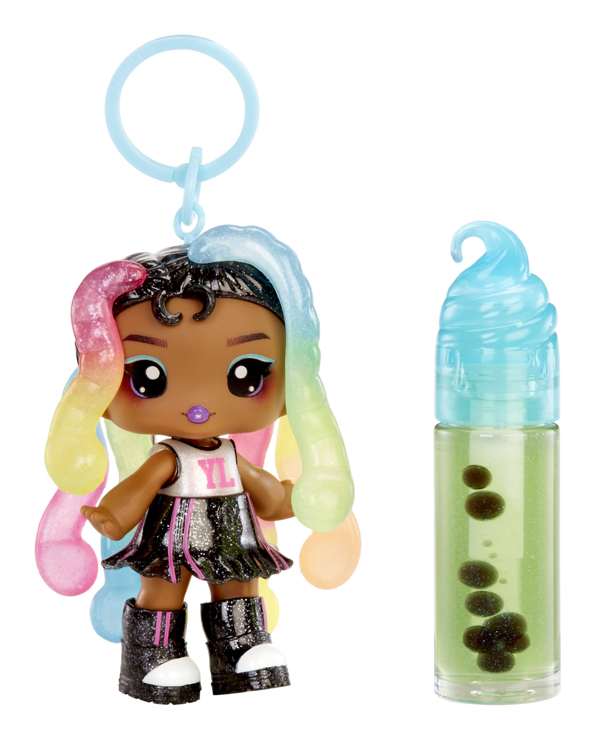 Yummiland Lip Gloss Doll: Sour Sweeties, Sasha Sourworms, Includes 1 Doll, DIY Lip Gloss + Removable Keychain, Cosmetic Play - Image 3