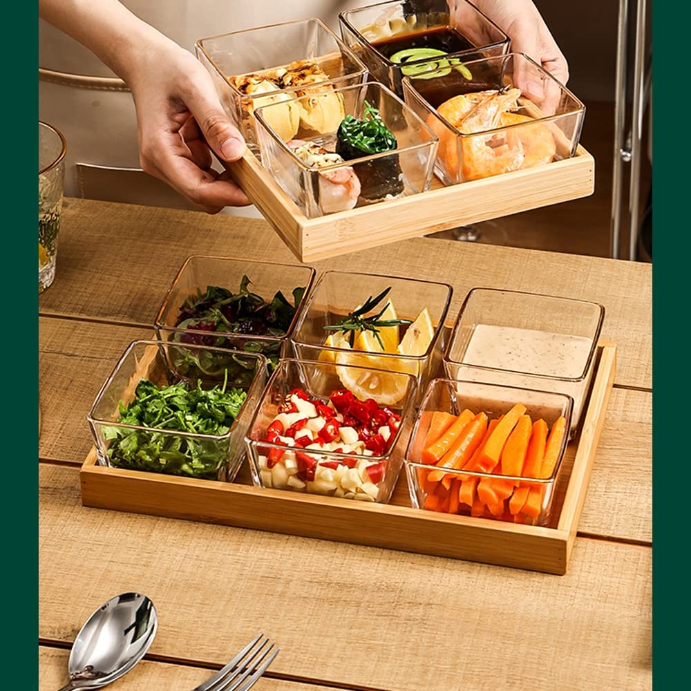Ciotoline da Snack Snack in vetro a griglia a sei palazzo e ristorante for la casa del telaio snack di frutta divisa piatto di frutta secca piatto di salsa di salsa Piatti Snack Ceramica ( Color : B )