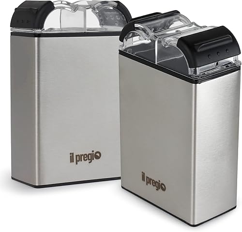 Double Spice - Coctelera de acero inoxidable para condimentos, dispensador de sal y pimienta 2 en 1 con agujeros de vertido ajustables, 2.3 onzas