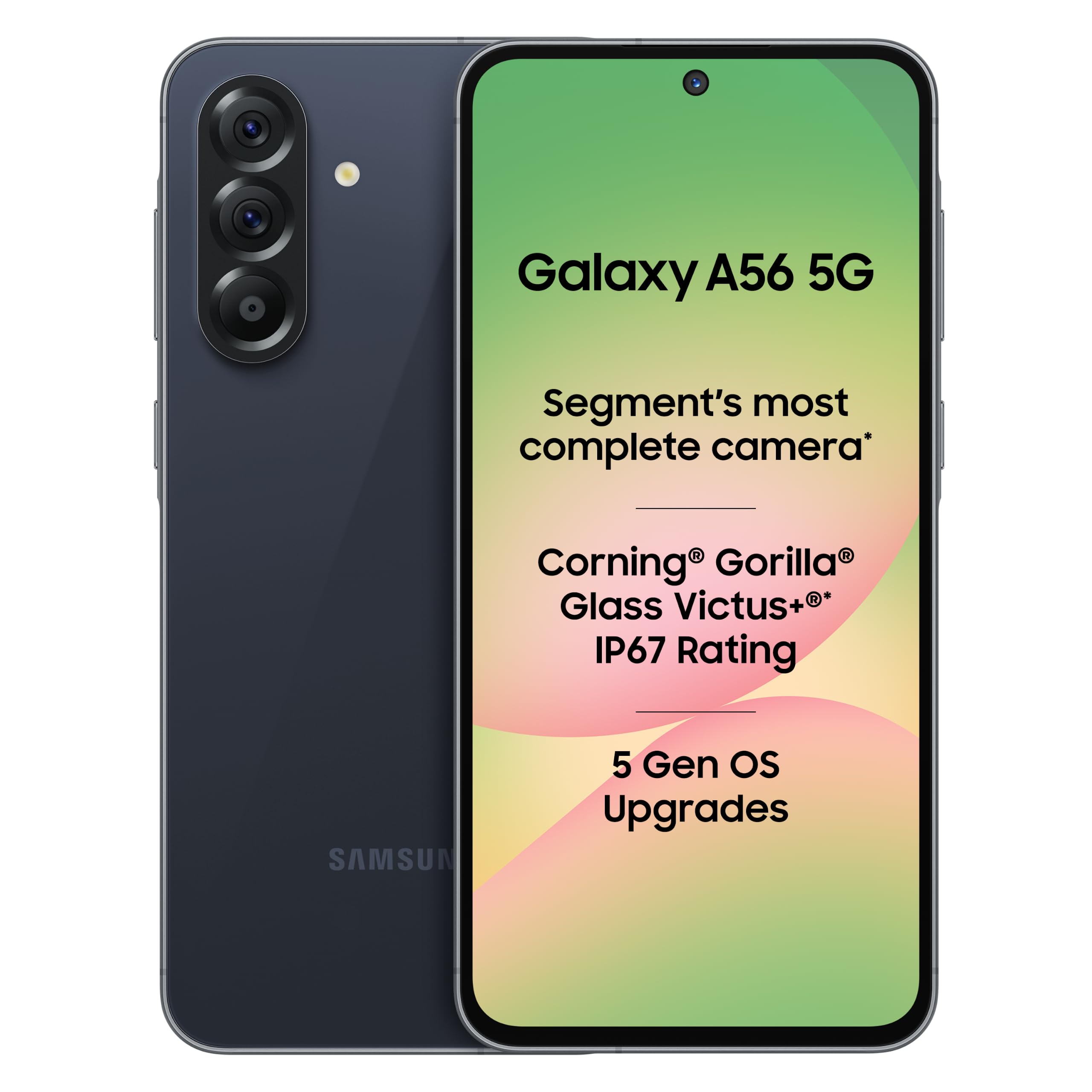 Samsung Galaxy A56 5G (Awesome Midnight Blue, 8GB, 256GB) | Segment Most Complete Triple Camera | AI Editing | 4nm Processor | sAMOLED Display| Gorilla Glass Victus+| 5 Gen OS Upgrades-picture-23
