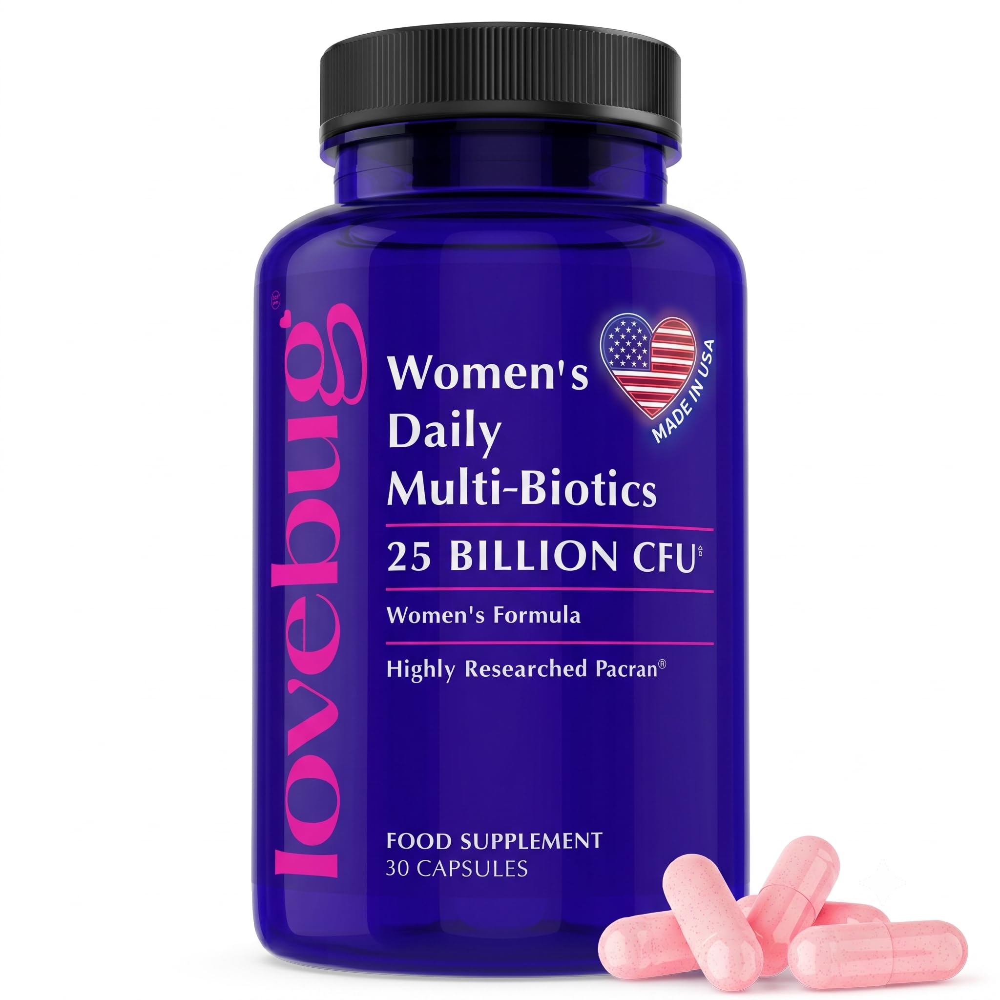 Lovebug Women's Daily Multibiotics, 30 Capsules