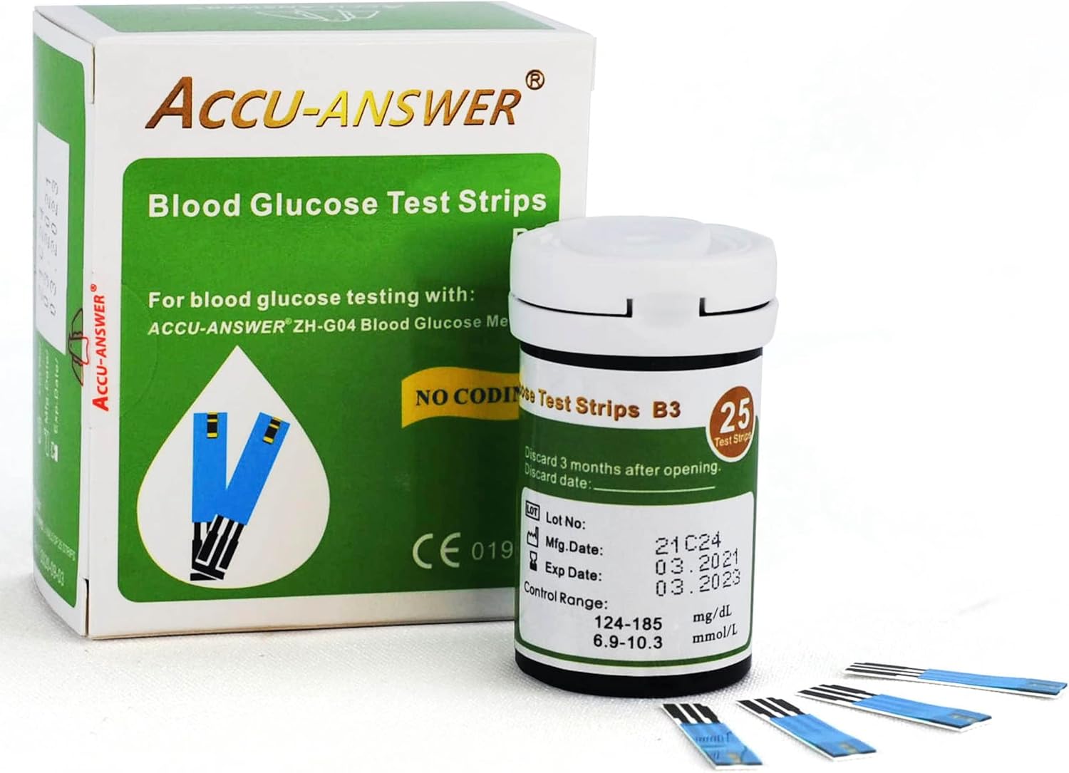 ACCUANSWER Blood Glucose Test Strips for Meter ZHG04