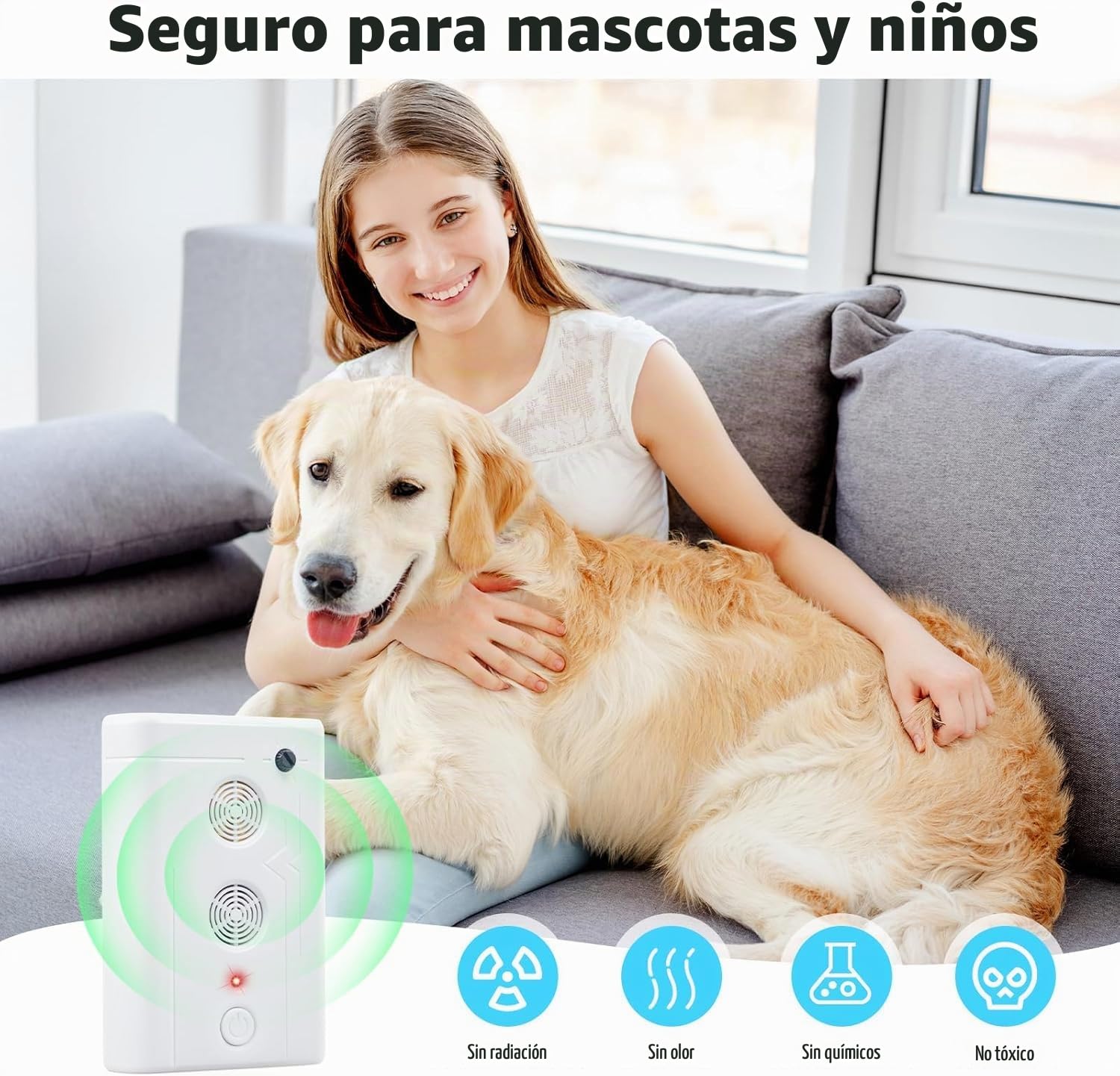2026 - Repelente ultrasónico de murciélagos para interiores con enchufe repelente de murciélagos, apto para humanos y mascotas (paquete de 4)