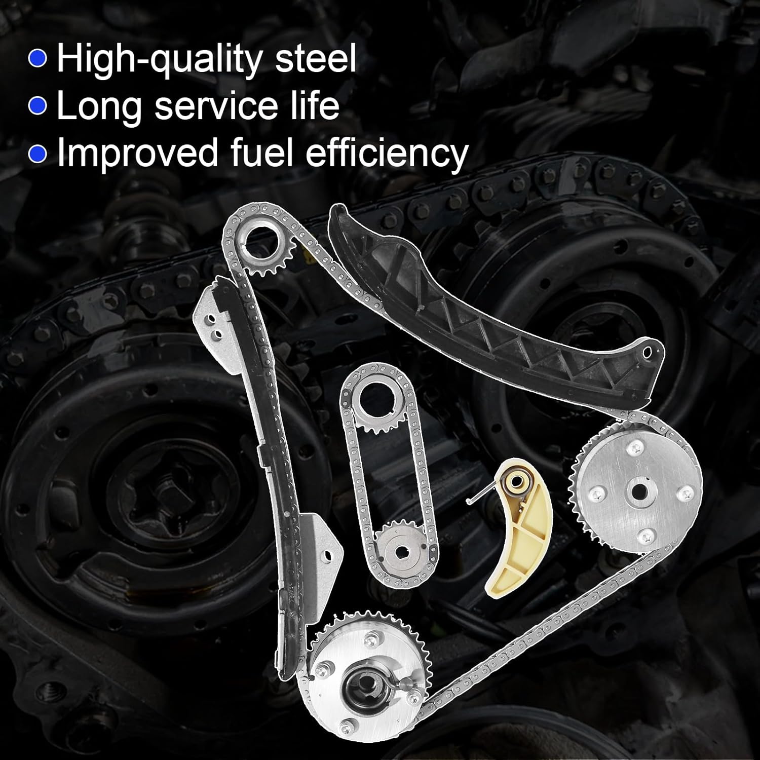 Engine Timing Chain Kit, For Toyo-ta Corolla Matrix Prius, For Scion XD, For Pontiac Vibe OE: 13070-0T010 13050-0T010