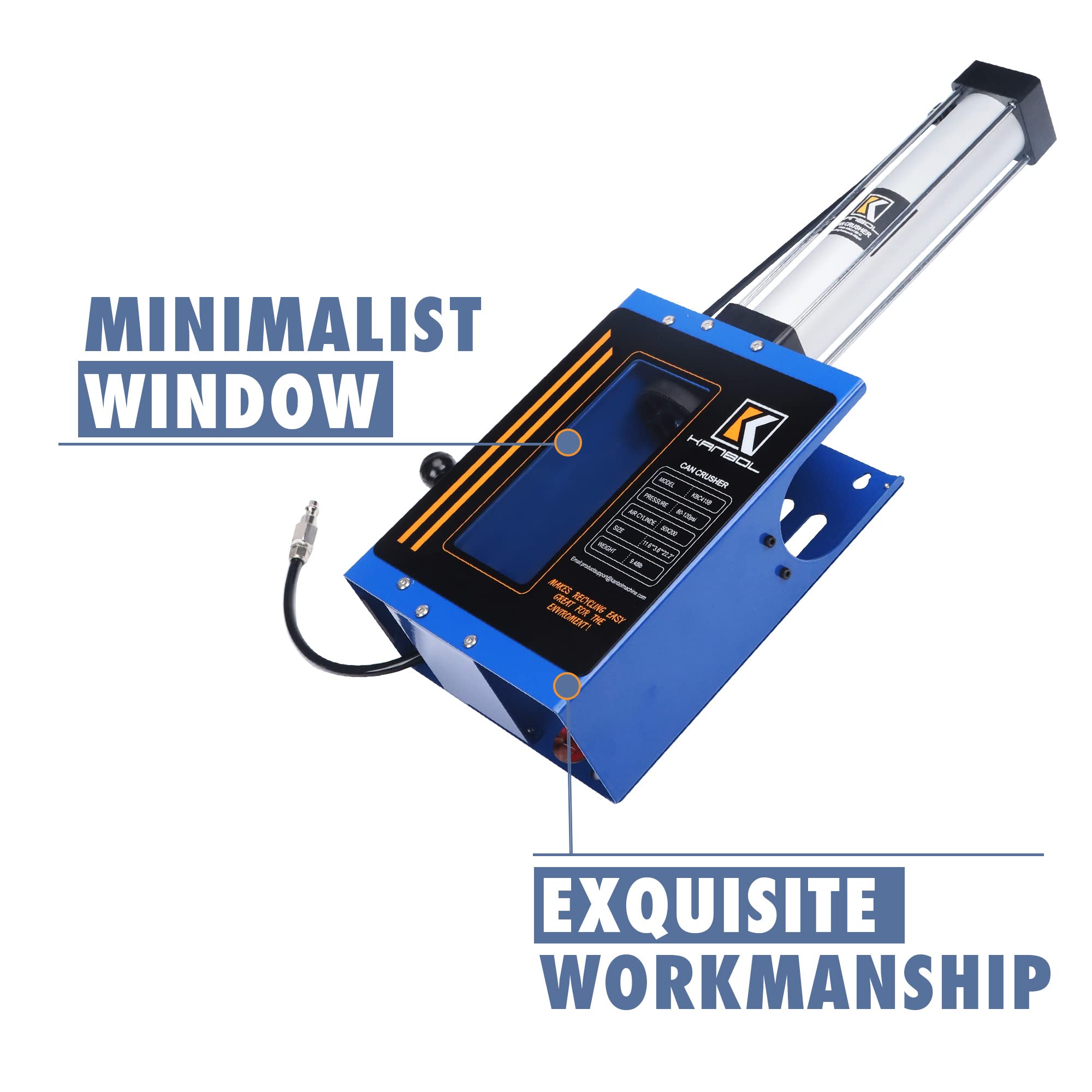 Amazon.com: KANBOL Blue Pneumatic Can Crusher with Automatic