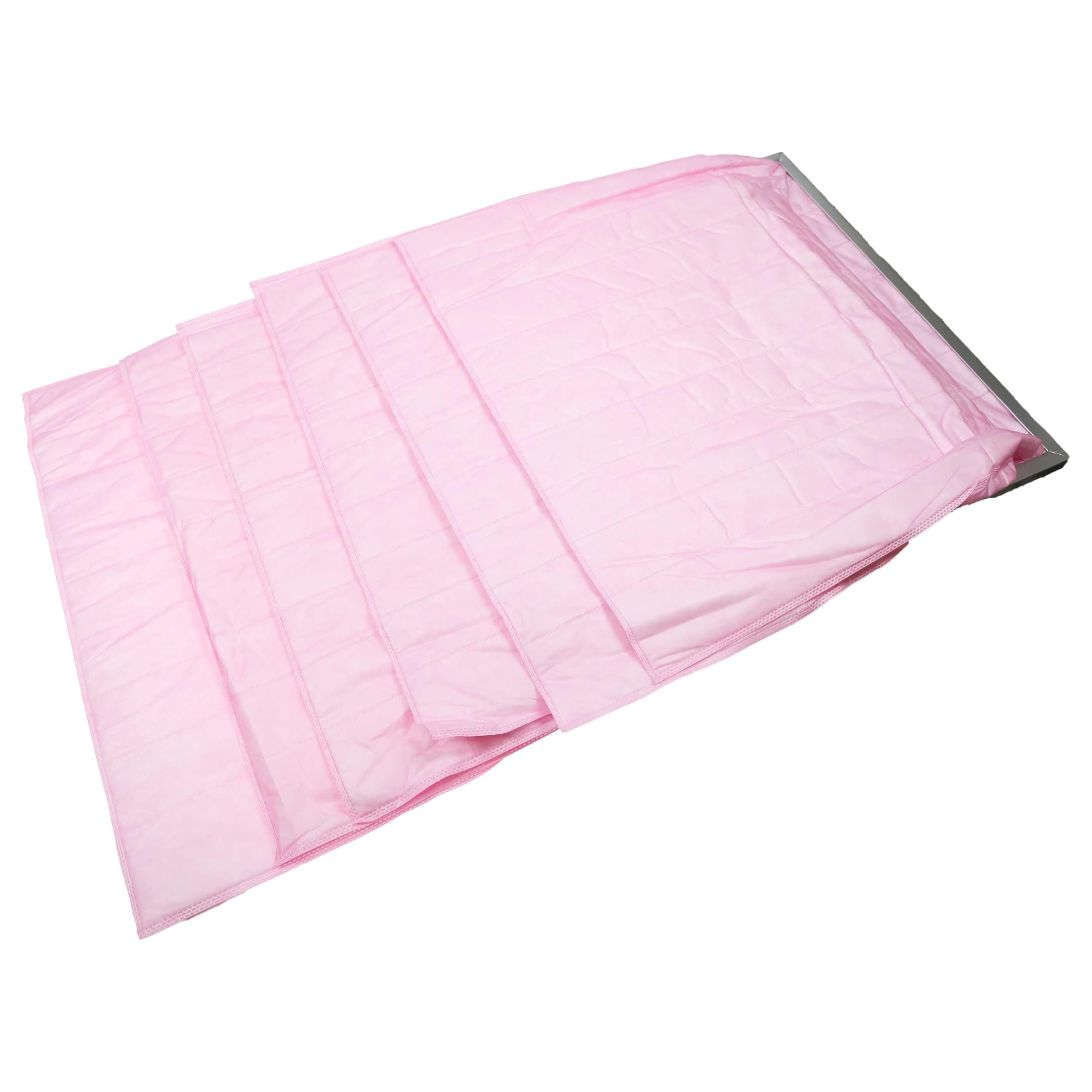 vhbw Taschenfilter für Klima- und Lüftungsanlagen - Filter F7, 59,2 x 59,2 x 60 cm Rosa