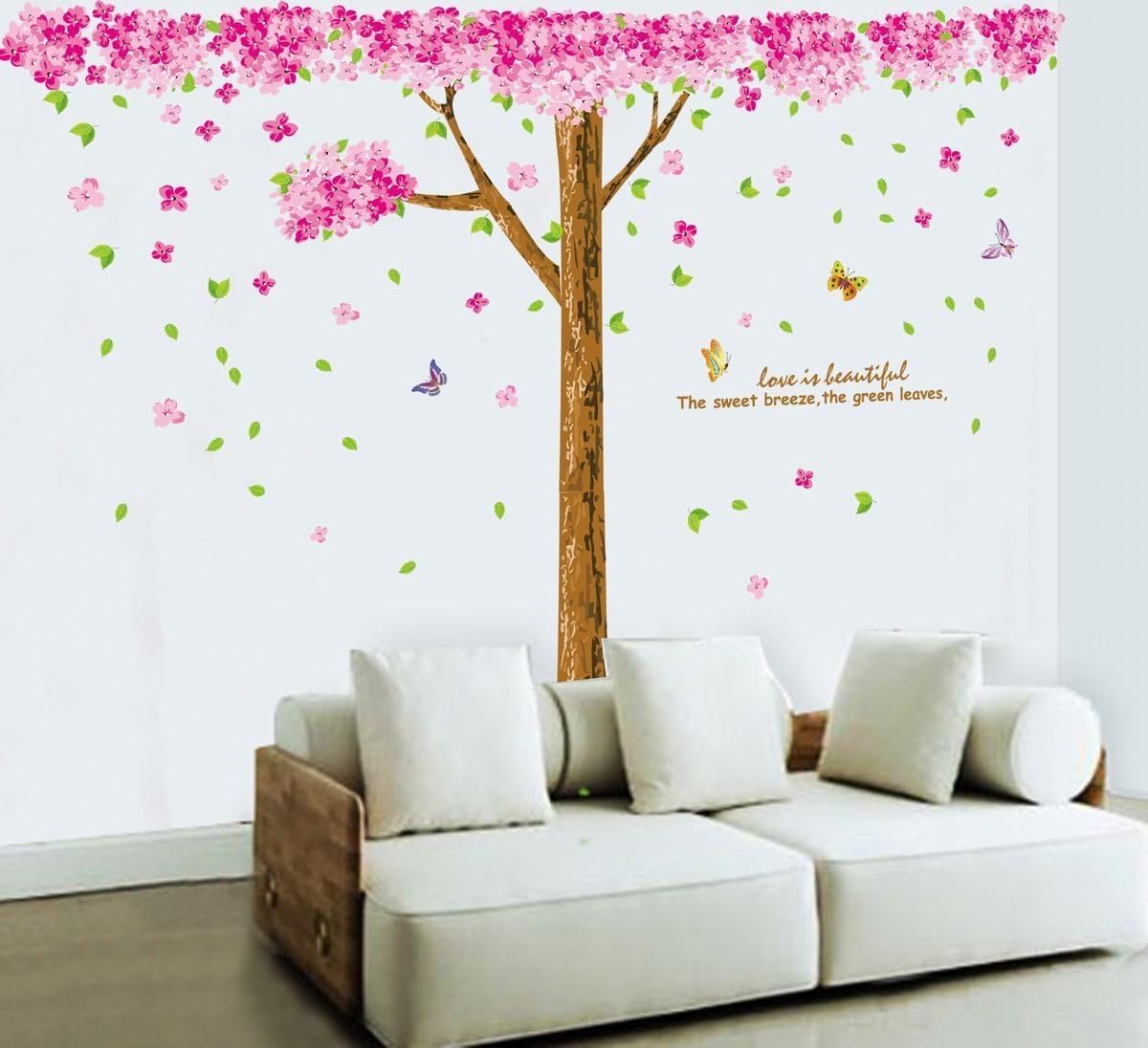 Compre show 2 Wall Stickers Adesivi Parete Forma Rami Fiori Farfalle ...