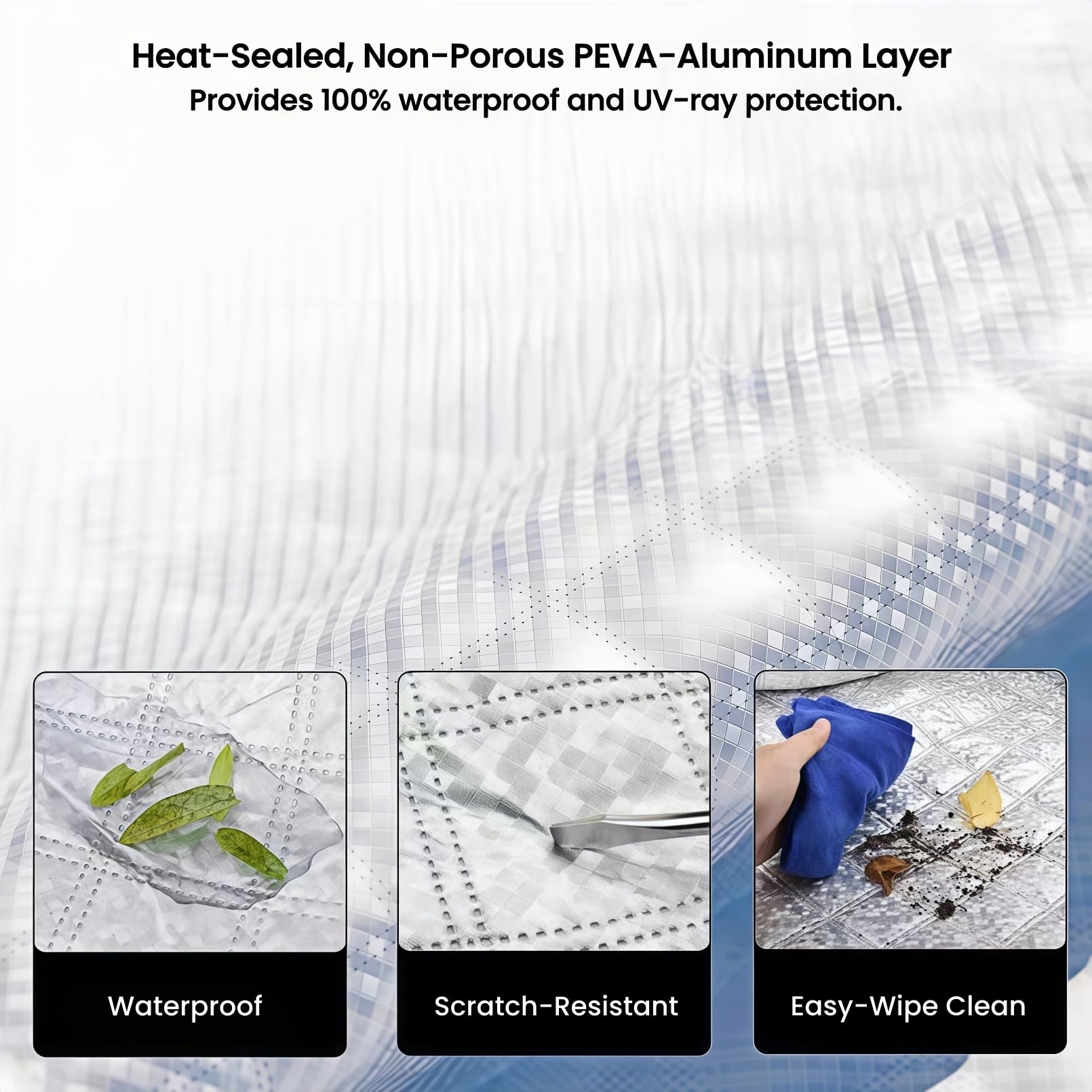 PONYBRO Heavy Duty Winter Car Snow Cover Thickened Enlarge 92x87 inch Waterproof Windshield Frost Cover for Ice and — view 5