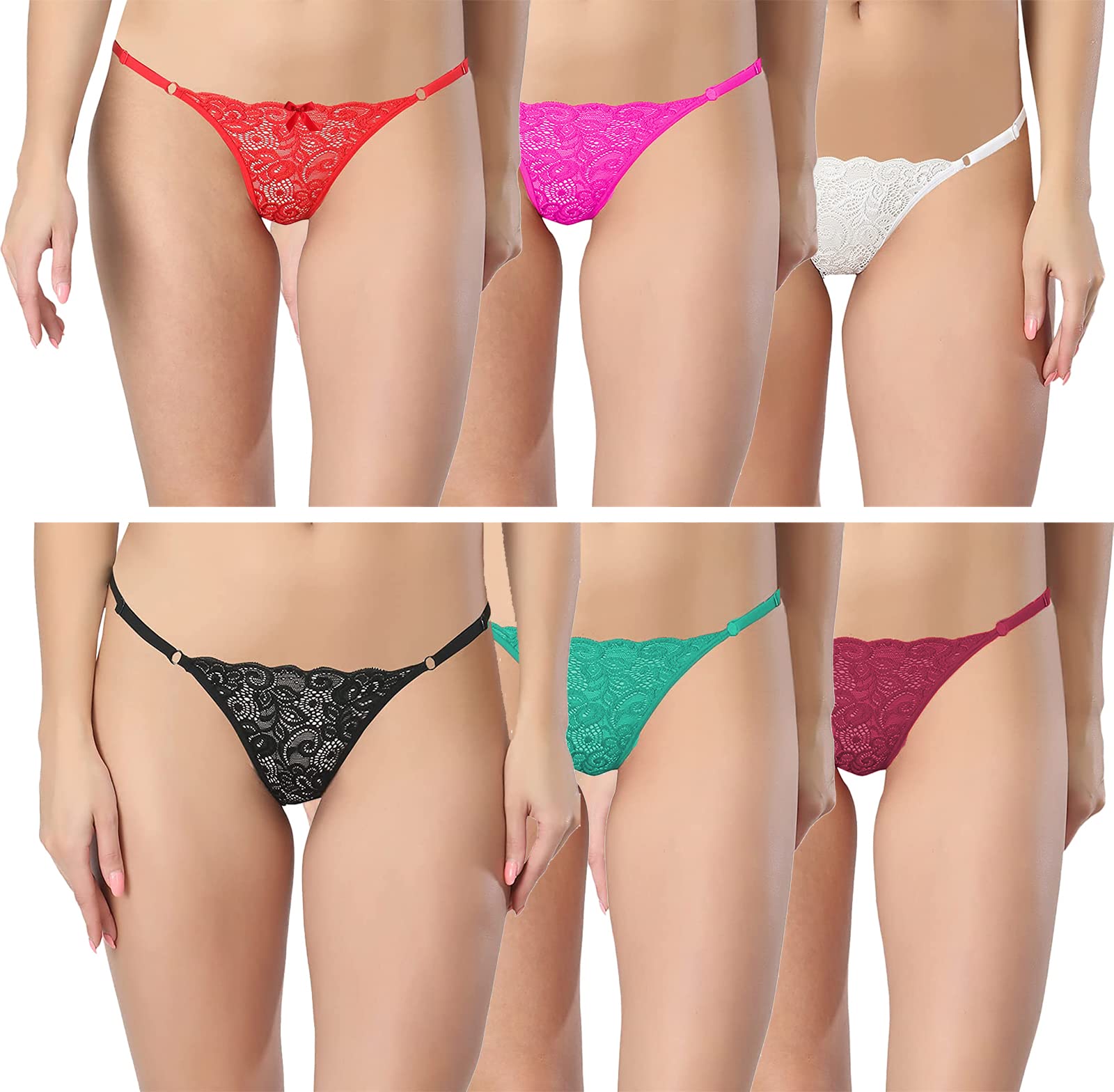 fims - fashion is my style Women's Satin G-Strings Pack of 6, Red White Black Pink Maroon Green, Free Size-picture-13