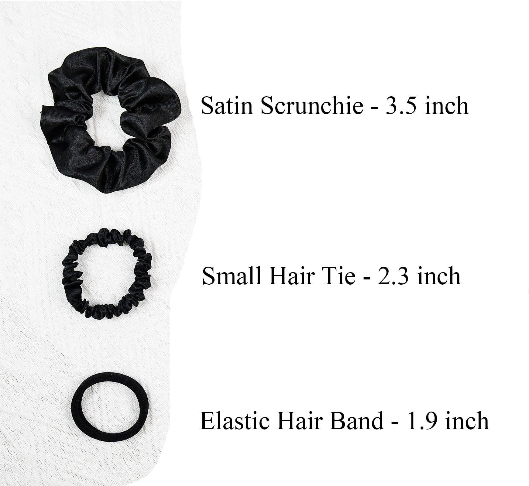 Hair Ties Scrunchies for Women - 30 Pack Black Brown Big Satin Scrunchie for Girls Seamless Elastic Hair Bands Small Hair Tie for Thick Thin Hair Ponytail Holders Accessories