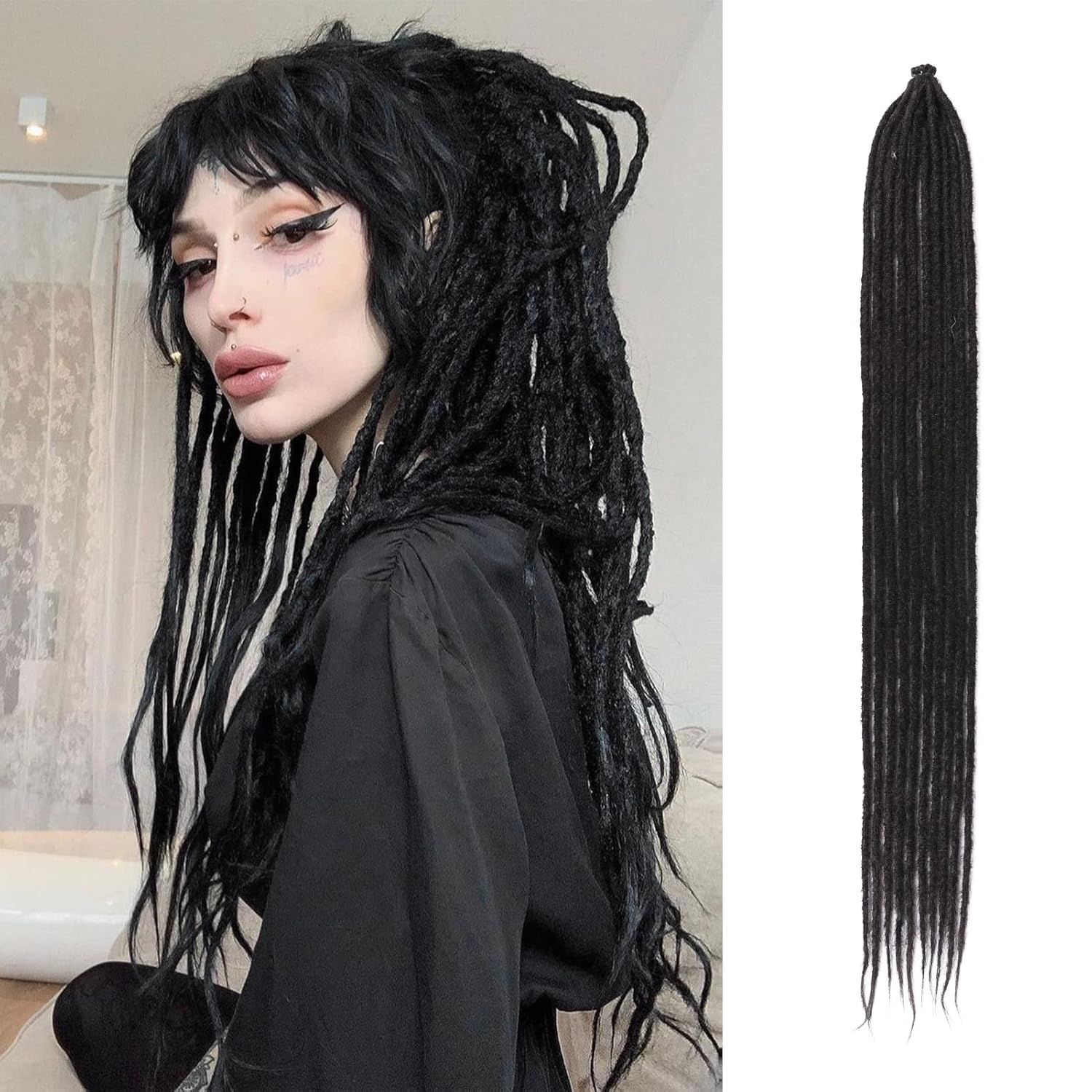 36 Inch Dreadlock Extensions Thin 0.6 cm Dreads Extensions Reggae Dreadlocks Soft