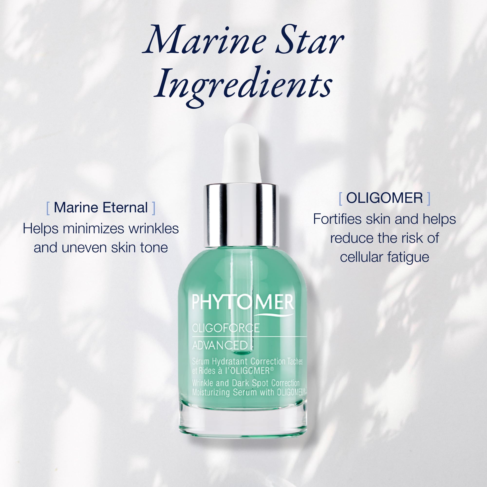 PHYTOMER Oligoforce Advanced Moisturizing Skin Serum | Wrinkle Correction | Anti-Aging Skin Firming Cream | Delivers Intense Hydration for Face | 30 ml