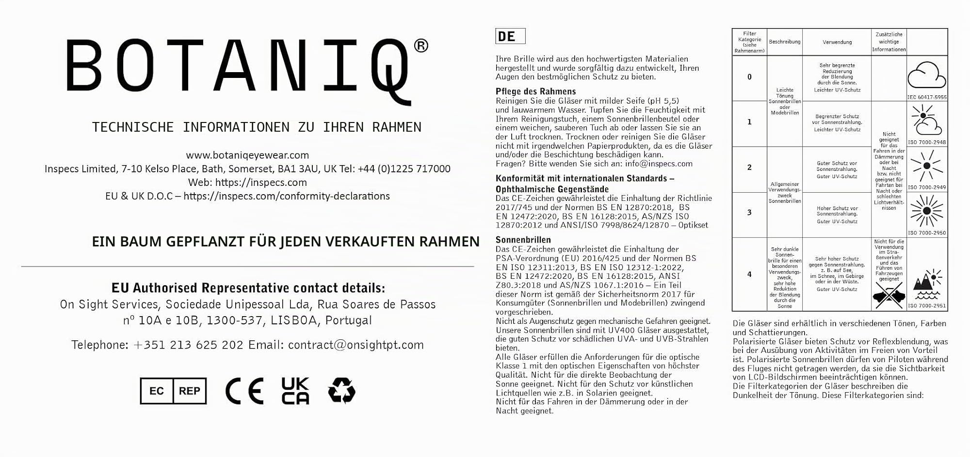 Botaniq Brille mit Sehstärke für Herren optional mit Sonnenbrillentönung oder Blaulichtfilter, Quadratisch, gefertigt aus Acetat (inklusive Brillenetui)