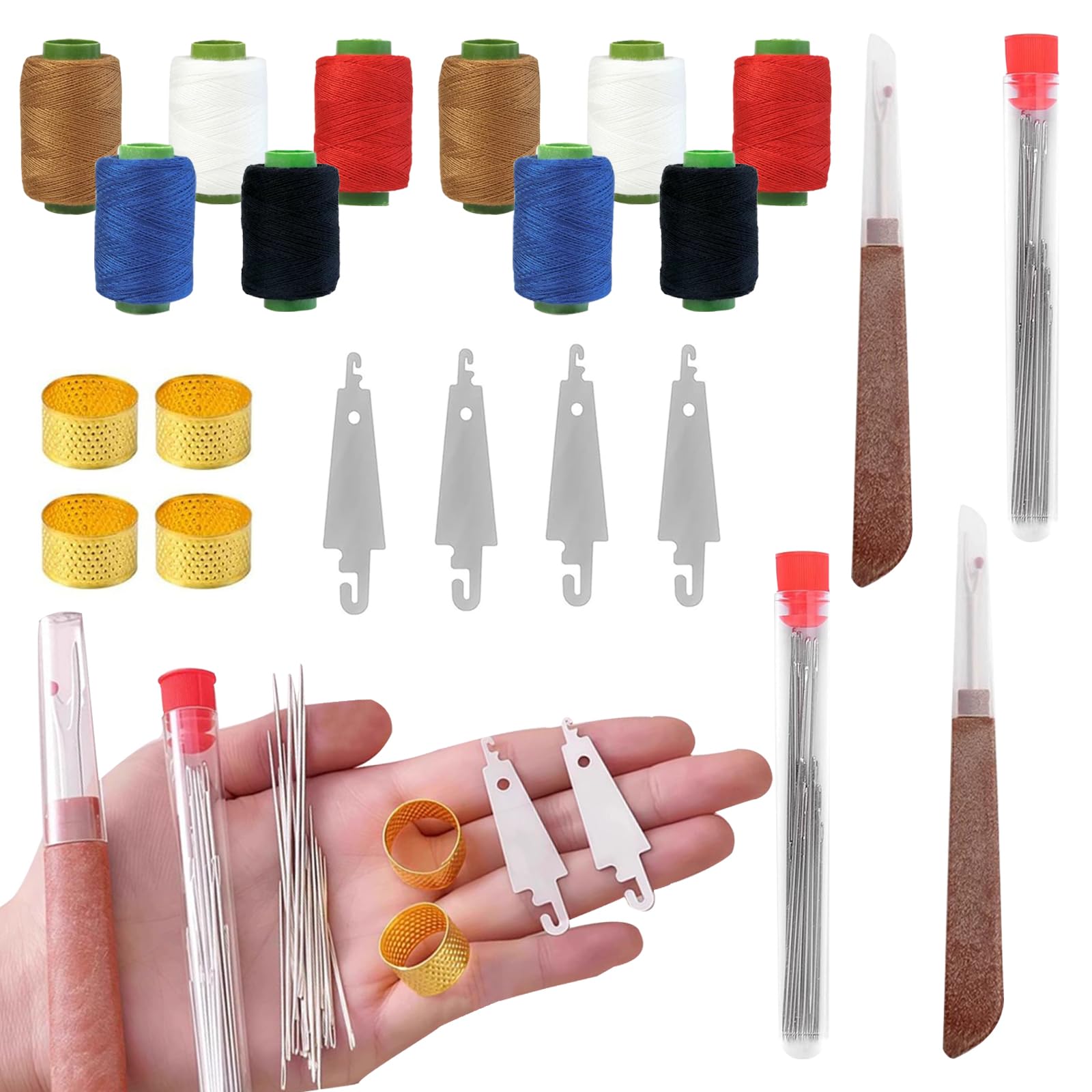 72 Piece Sewing Tool Set, Sewing Kits Needle and Thread Kit, Stainless Steel Sewings Needles and Essential Accessories Needles Threads Hand Repair Tools for Home Repairs Travel DIY Crafts