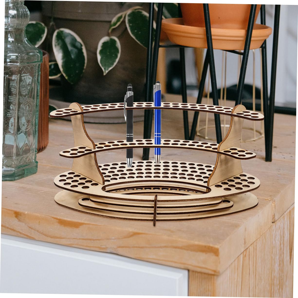 SHINEOFI 4 Sätze Stifthalter Aus Holz Schreintischorganizer Schreibtisch Organiser Stifttaschenlampe Pin-box Stifte-organizer Für Den Schreibtisch Stifthalter Fürs Büro Hölzern 2 Stück * 4