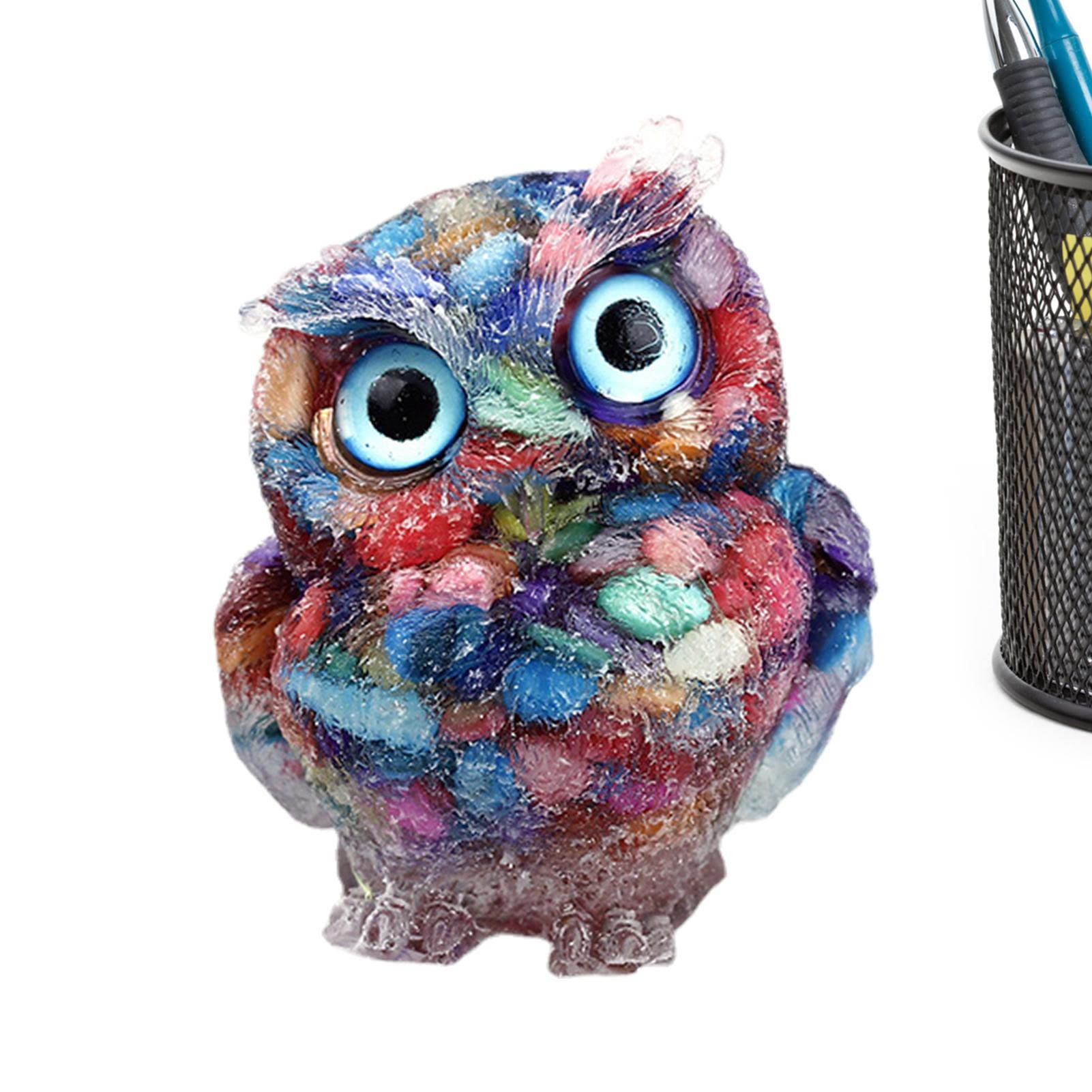 Amazon.co.jp: フクロウの置物 | 写真 クリスタルフクロウ現実的な外観