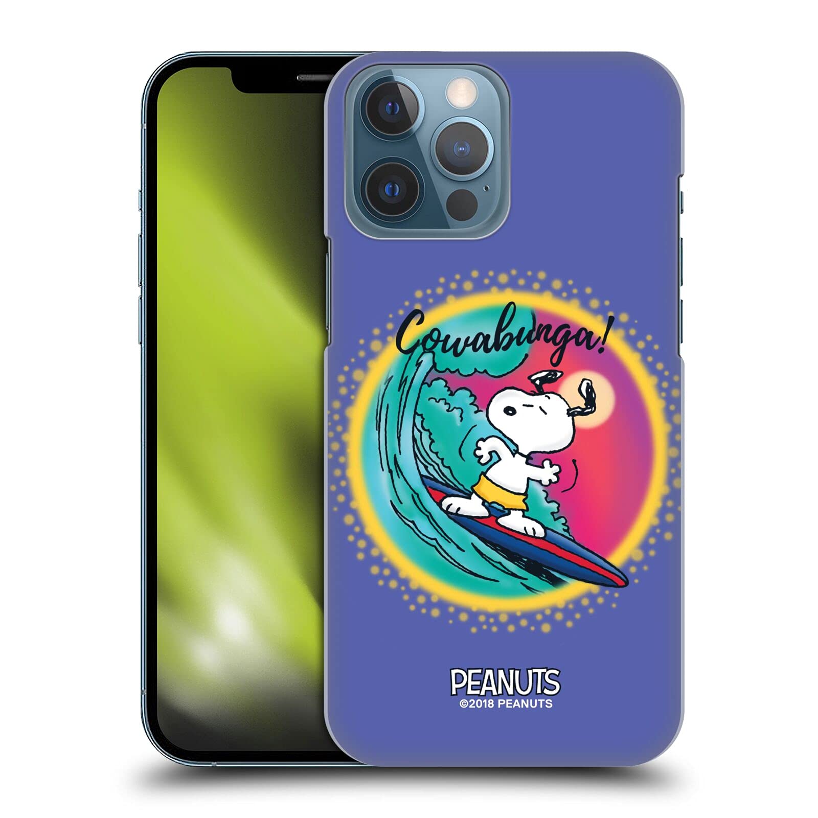 Head Case Designs Officially Licensed Peanuts Cowabunga Surf Snoopy Boardwalk Airbrush Hard Back Case Compatible with Apple iPhone 13 Pro Max