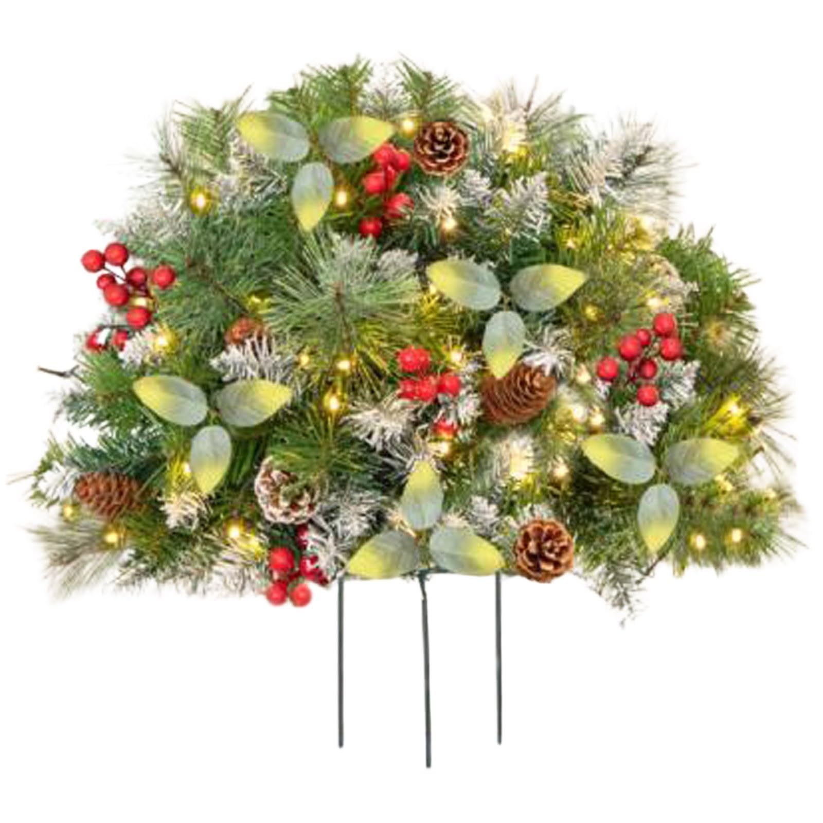 Arrangement For Holiday Lebensechter saisonaler Übertopf für Zuhause, Innen- und Außenbereich, dekorativer Kunstblumen-Herzstück für festliche Veranstaltungen 061927