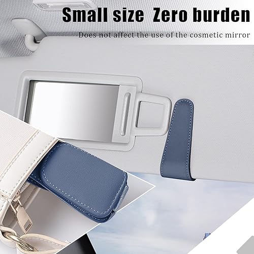 Miniatura 4 de Pincuttee Soporte magnético de cuero para lentes de sol, soporte para lentes de sol para visera solar de automóvil, soporte para anteojos con clip