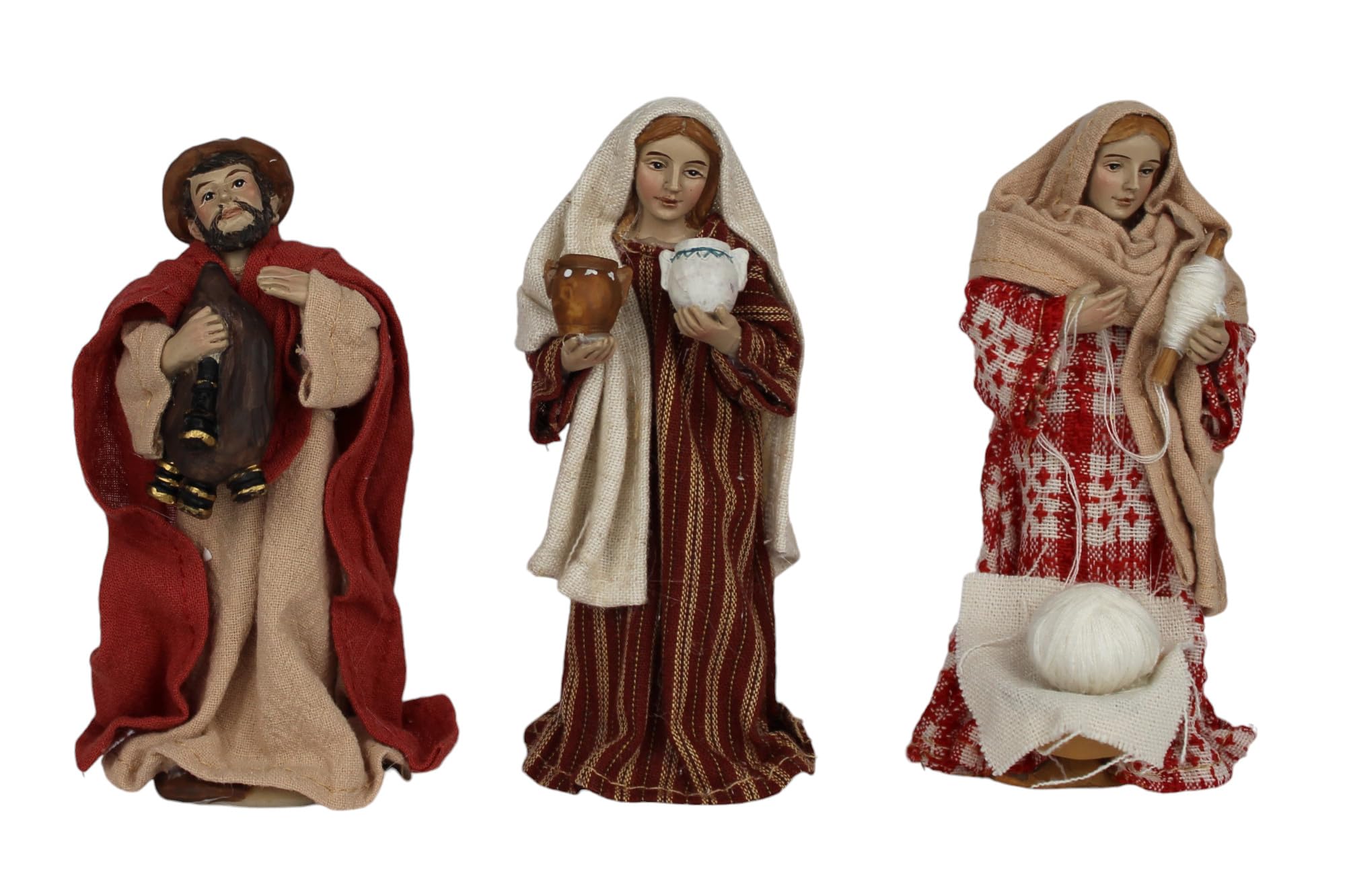 ZICOM Ankleidefigurenset Nebo, Krippenfiguren orientalisch ca. 11cm 15-TLG. Polyresin bekleidet