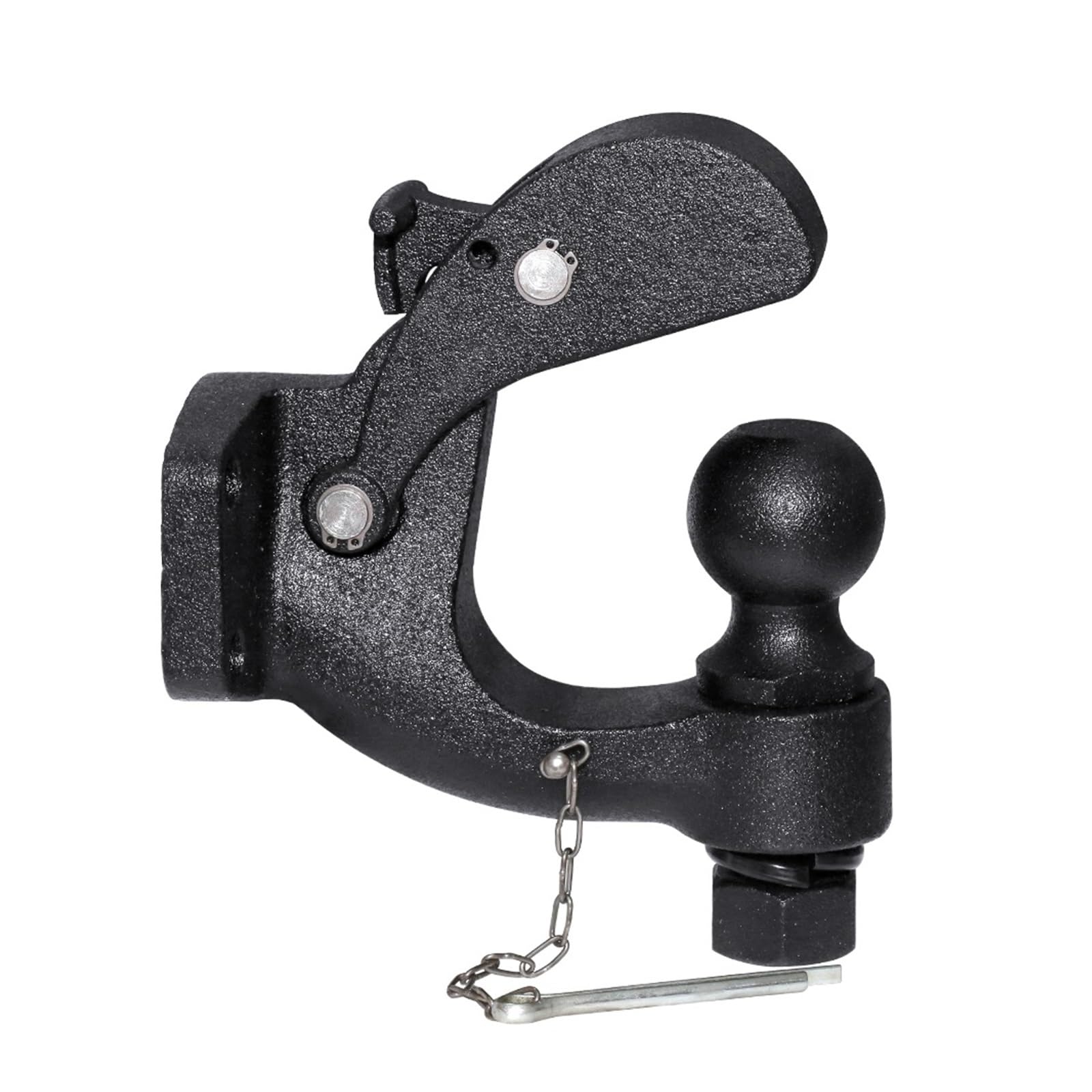 Zaczep przyczepy, Matowy Czarny Zaczep Czopowy 2 "50mm Kula Holownicza Heavy Duty 5 TON Hak Holowniczy Do Samochodu Części Do RV Camper Caravan Akcesoria Do Samochodów Kempingowych(50mm Ball)
