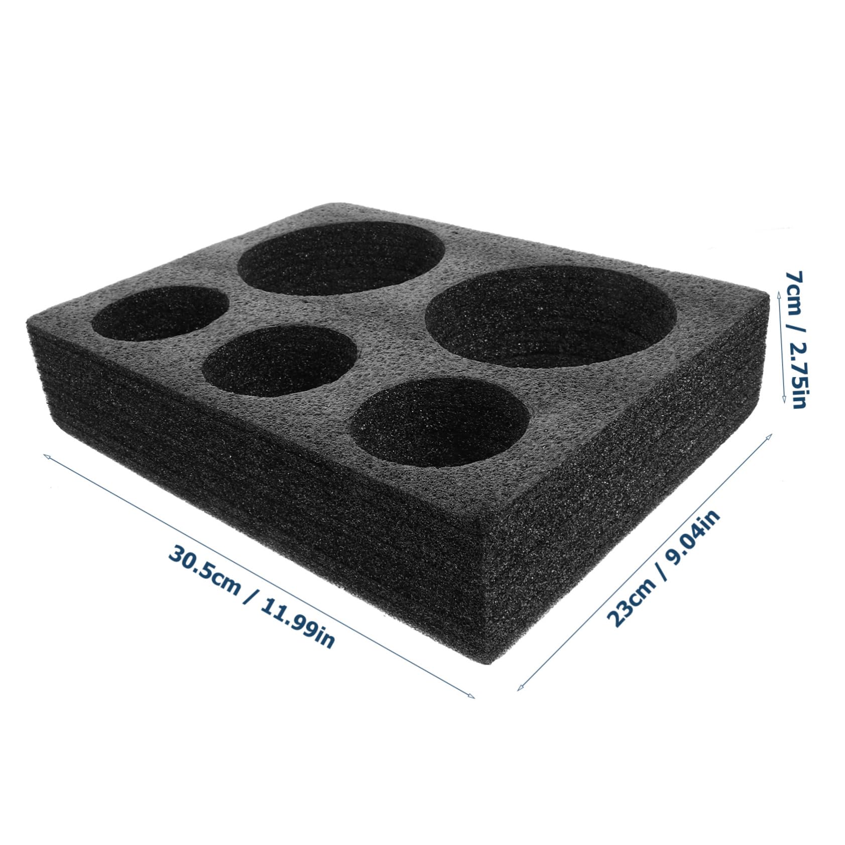 Ciieeo 5 Piezas posavasos titular de la bebida bandeja de la copa para llevar portavasos de cafe portador de taza de café aislado reutilizable sacar el portavasos algodón perlado Negro