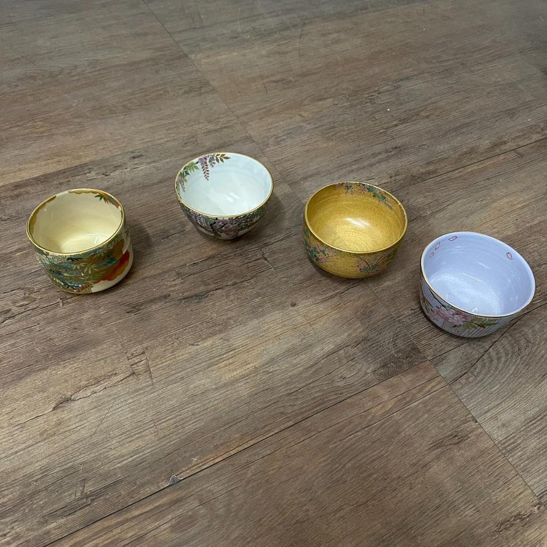 Amazon.co.jp: 茶道具 桑野睦子の抹茶茶碗 京焼 4点セット : ホーム