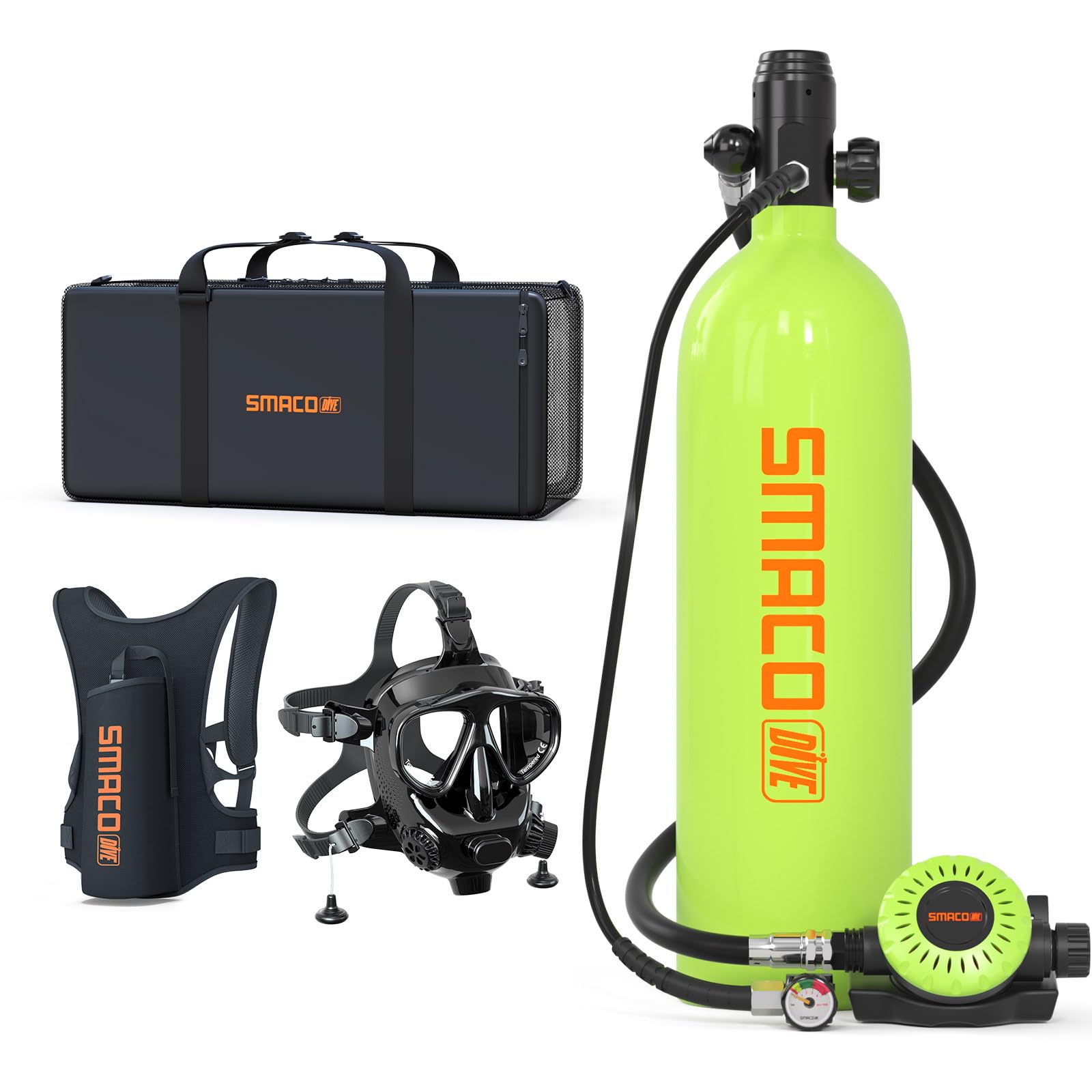 SMACO S700 Plus Mini Scuba Tank Reusable Diving Tank 1.9L