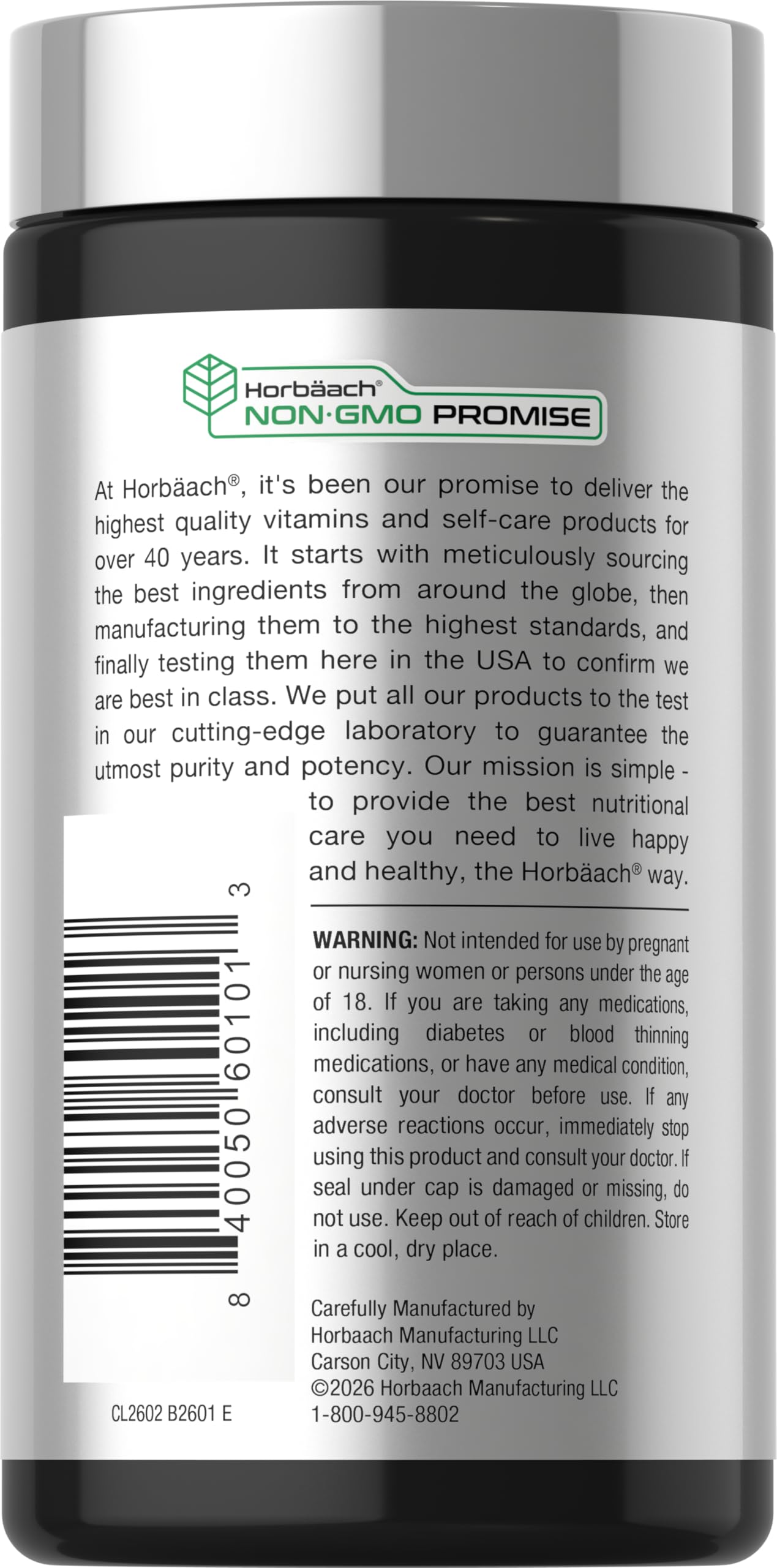 Horbäach American Ginseng Capsules | 200 Pills | Panax Quinquefolius Root — Amazon image 3
