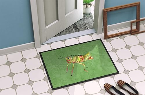 Miniatura 4 de Caroline's Treasures 8848JMAT Grasshopper on Avacado - Tapete para puerta delantera, 24 x 36 pulgadas, para interiores y exteriores, para entrada,