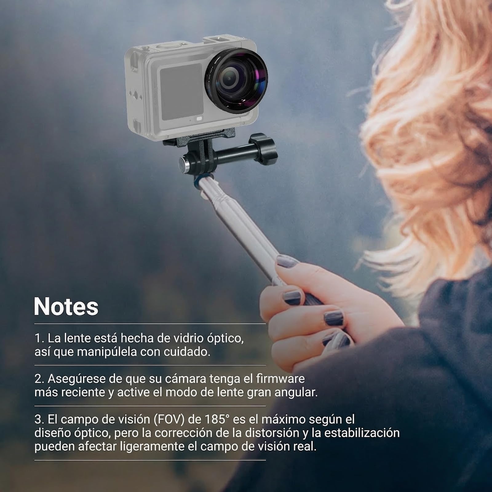 NEEWER Lente Gran Angular Compatible únicamente con dji Osmo Action 6