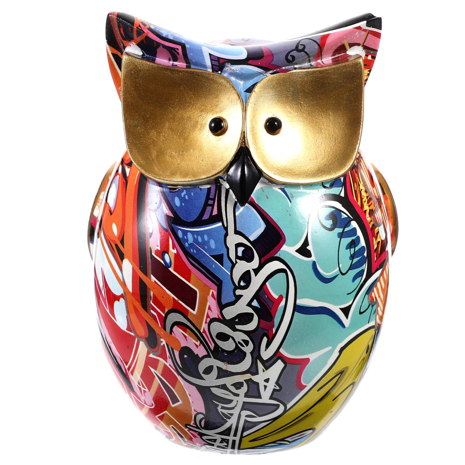Ornement hibou en résine statuette déco intérieure légère texture remarquable