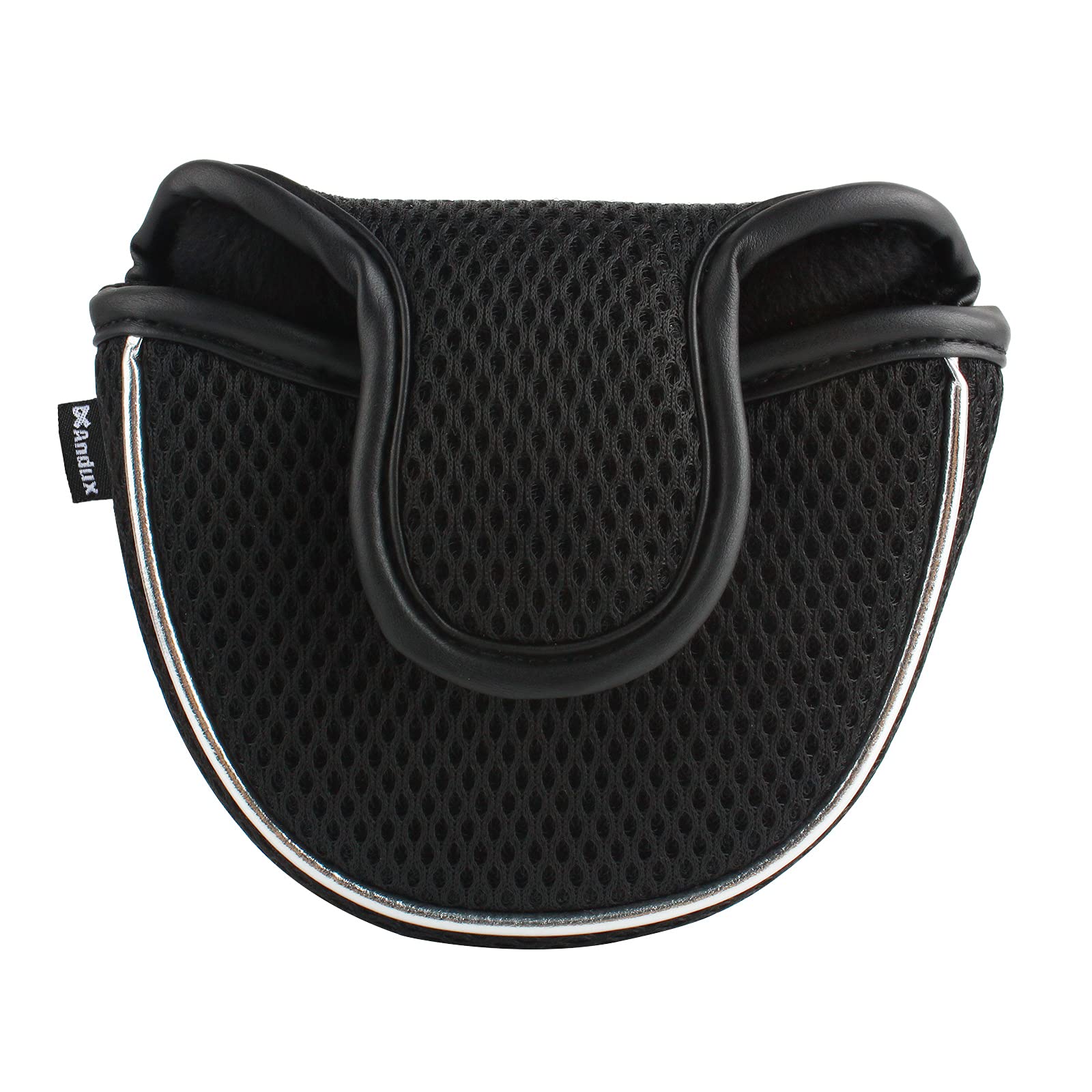 Andux Mesh Mallet Putter Cover Golf Putter Head Covers Black, Semicircle MT/TG13